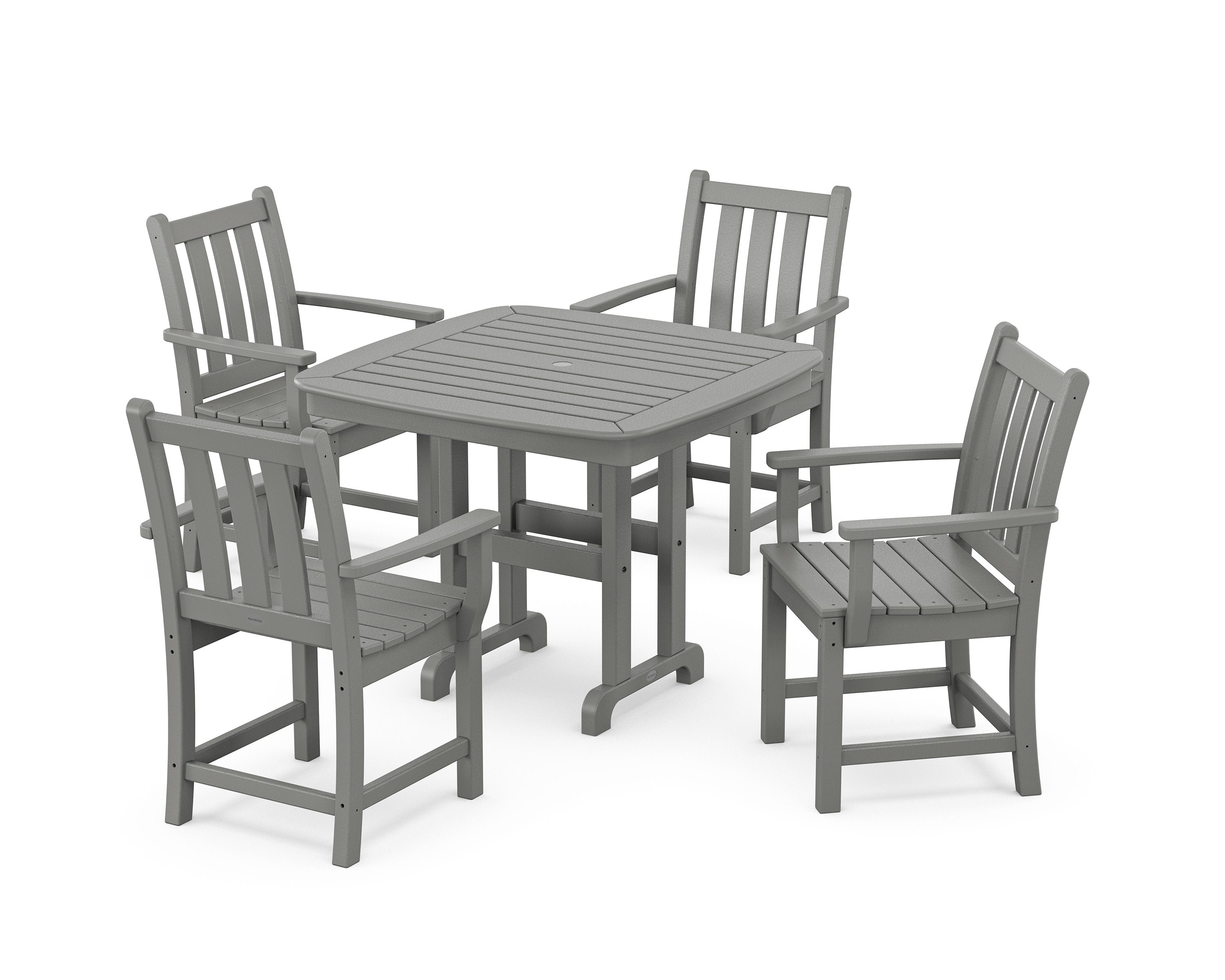 Traditional Garden 5-Piece Dining Set in Slate Grey