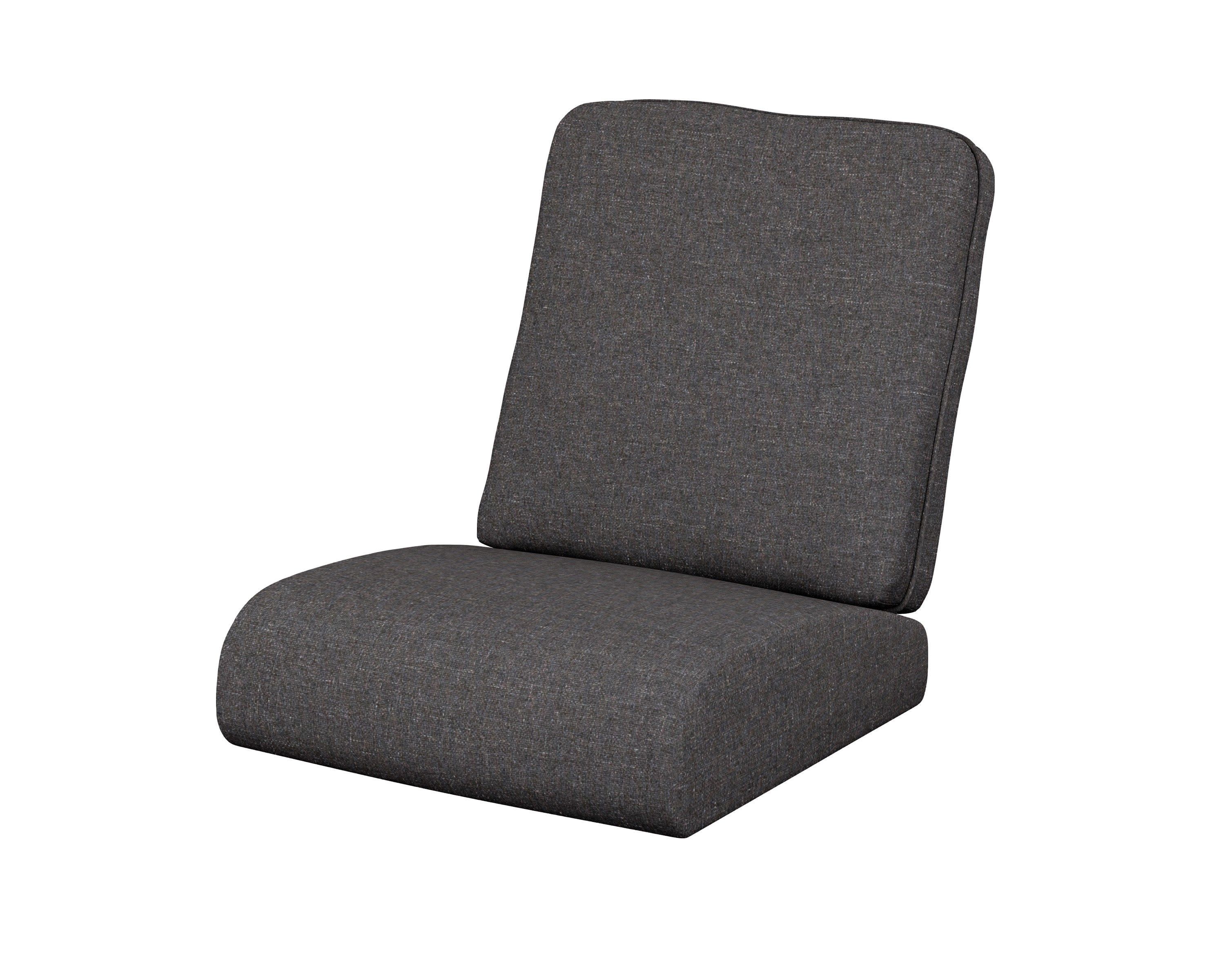 Club Seat/Back Cushion in Ash Charcoal