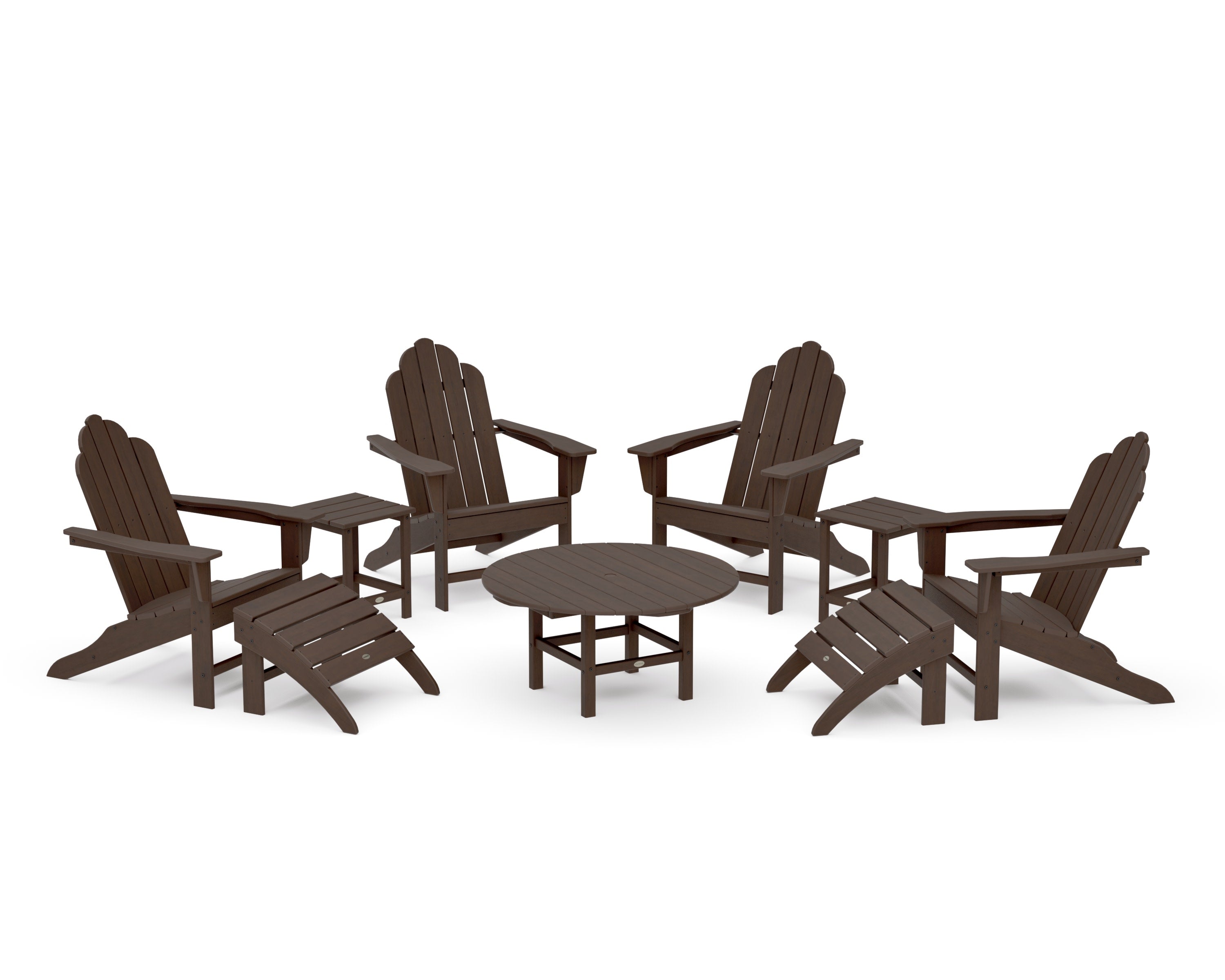 Long Island Adirondack 9-Piece Conversation Group in Kona