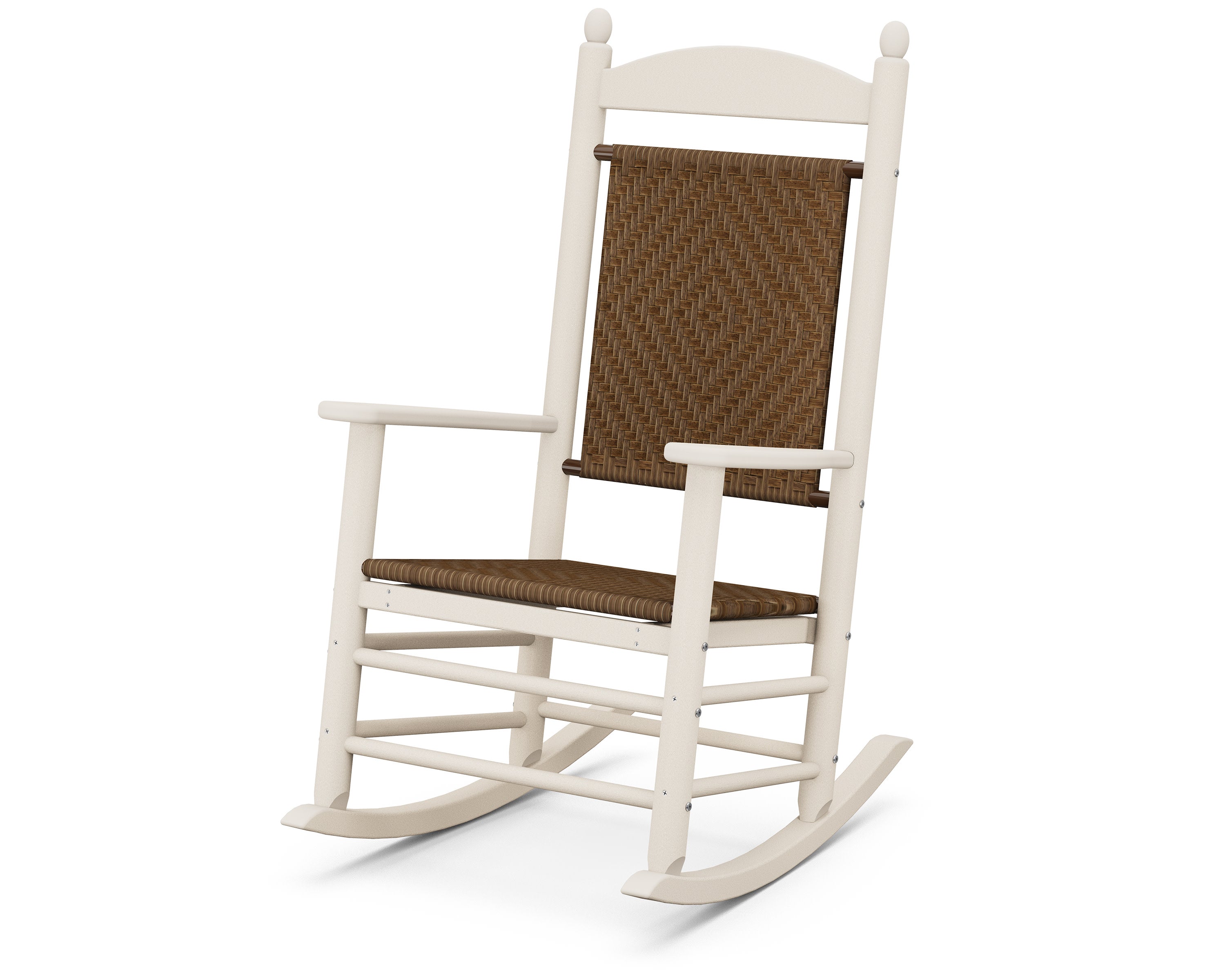 Jefferson Woven Rocking Chair in Sand / Tigerwood