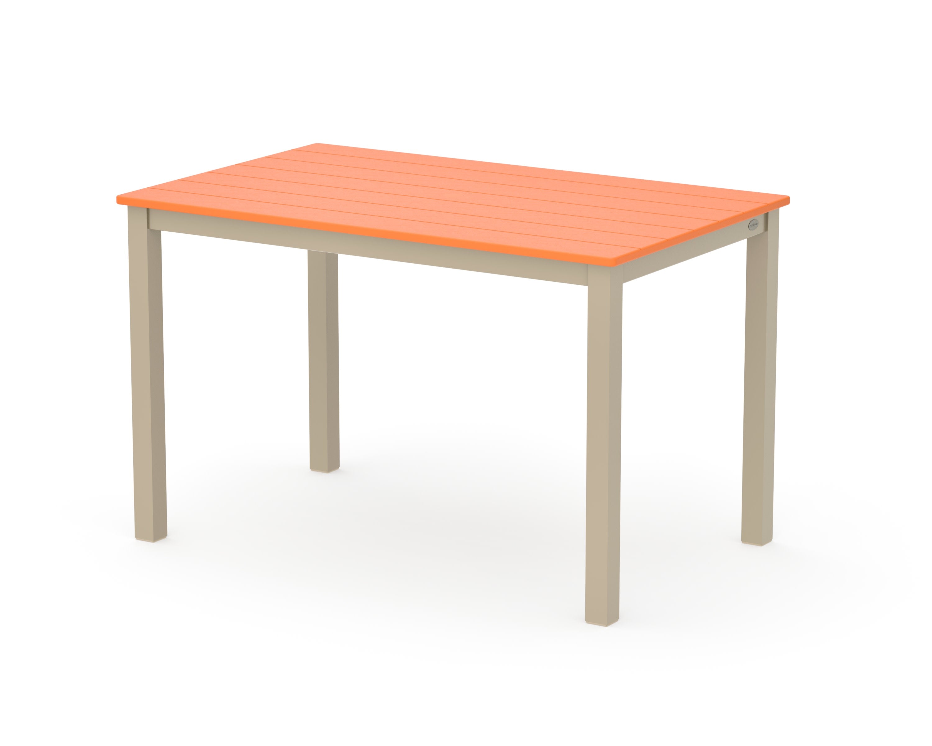 Main Street 30 x 48 Dining Table in Sand / Tangerine