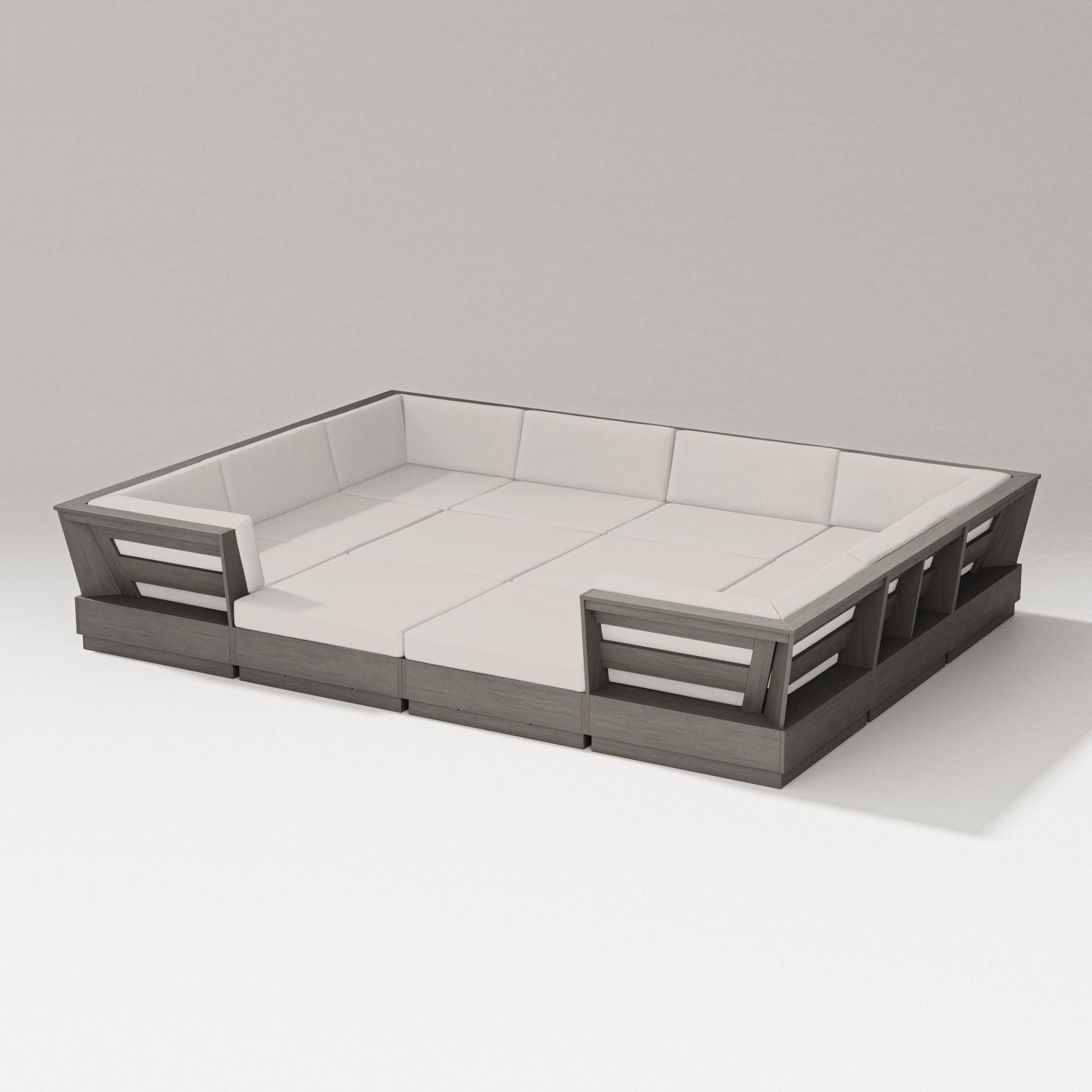 Elevate 12-Piece Pit Sectional in Driftwood / Cast Ash