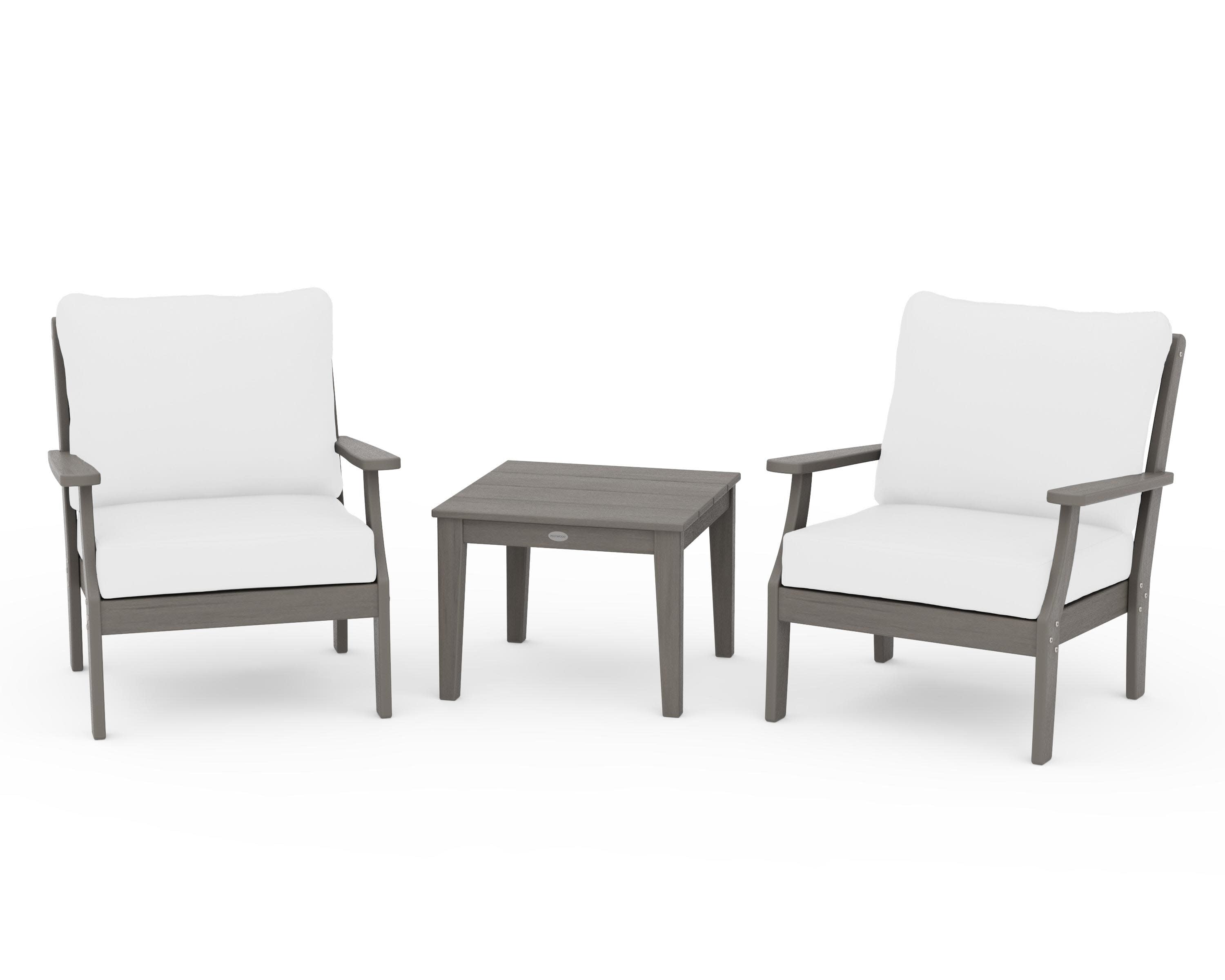 Braxton 3-Piece Deep Seating Set in Driftwood / Natural