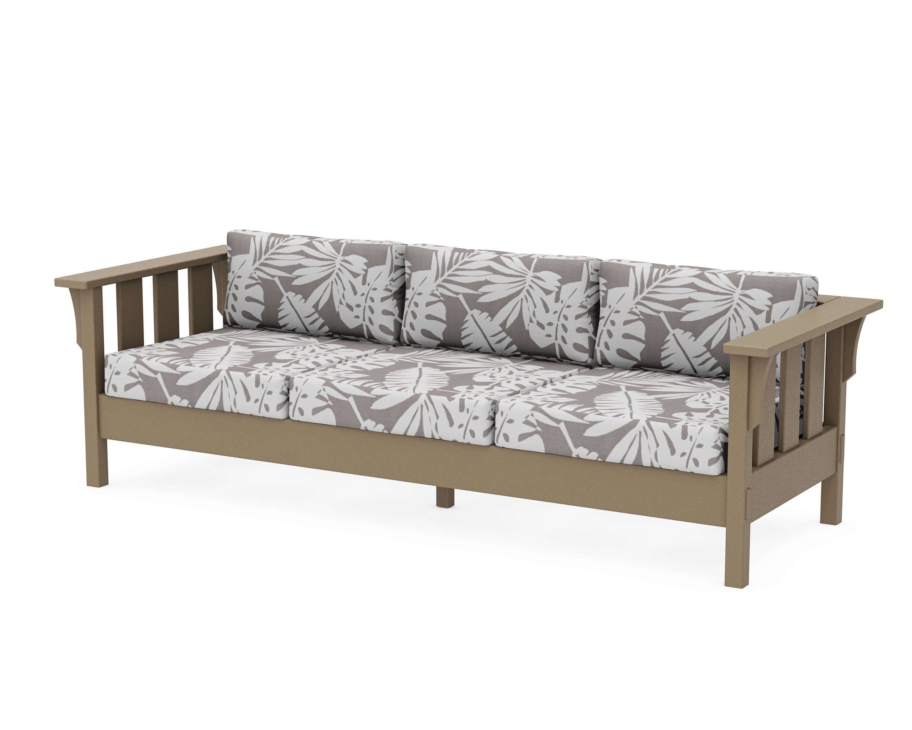 Acadia Deep Seating Sofa in Vintage Sahara / Leaf Grey Mist