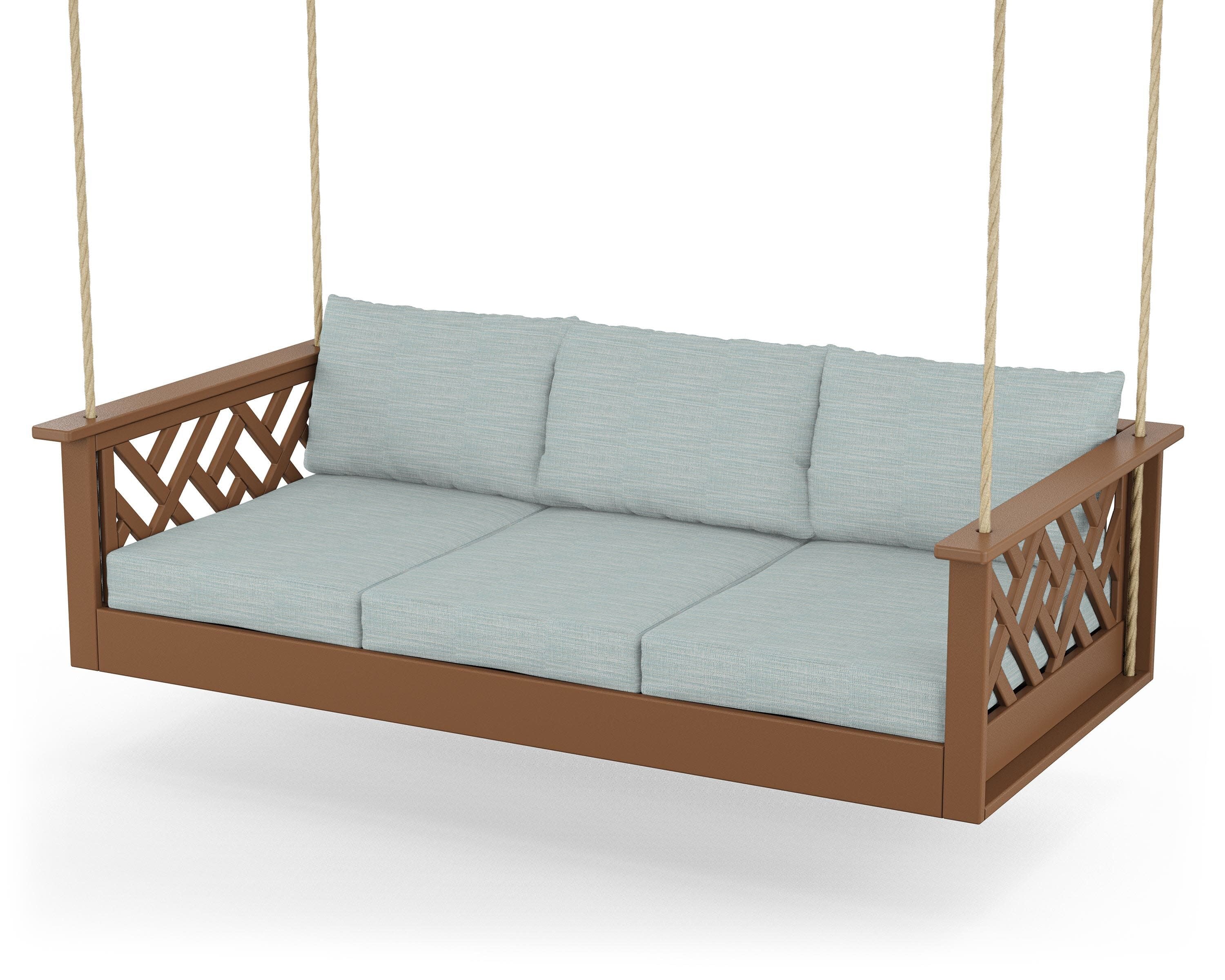Chippendale Daybed Swing in Teak / Soothe Mist