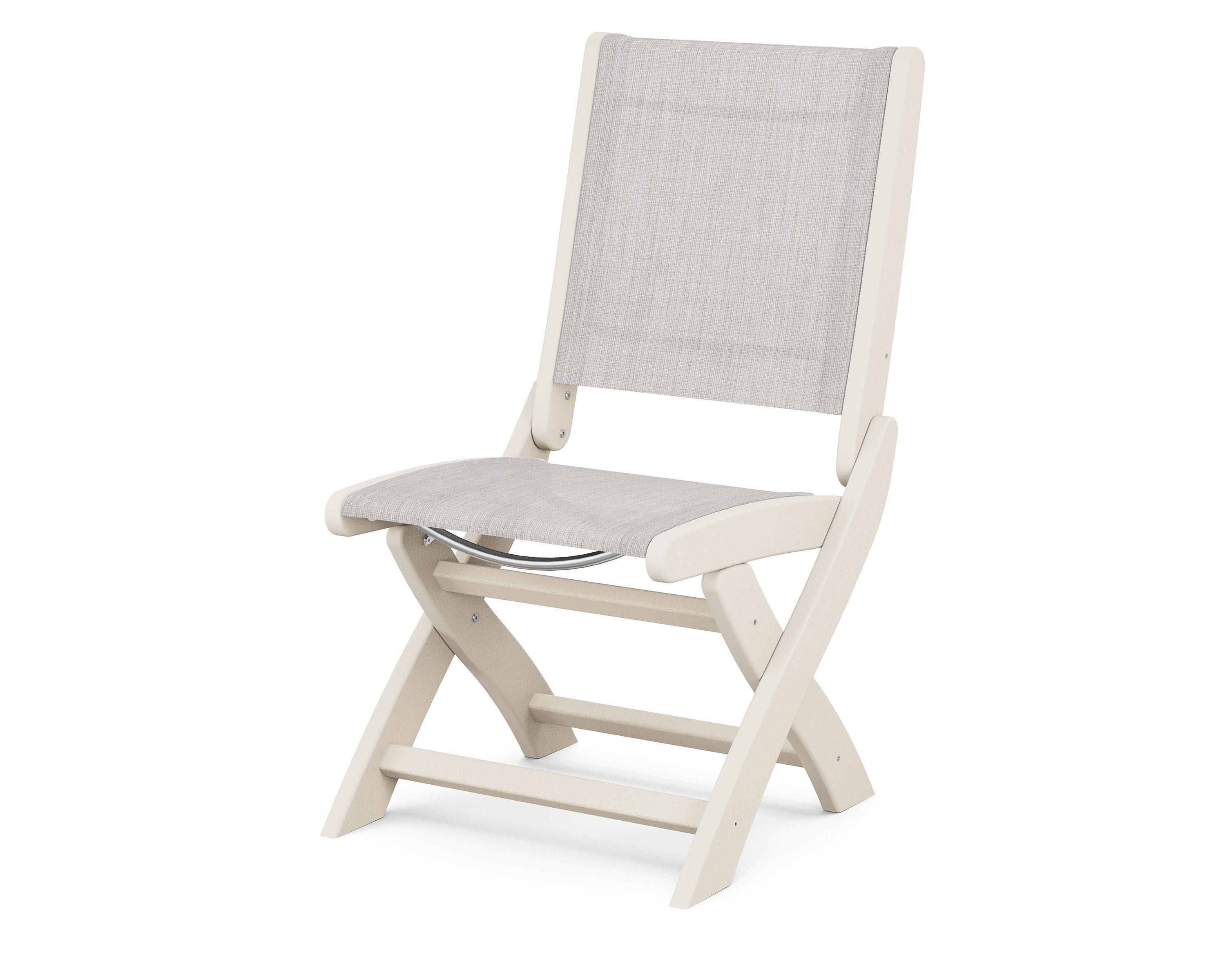 Coastal Folding Side Chair in Sand / Parchment Sling