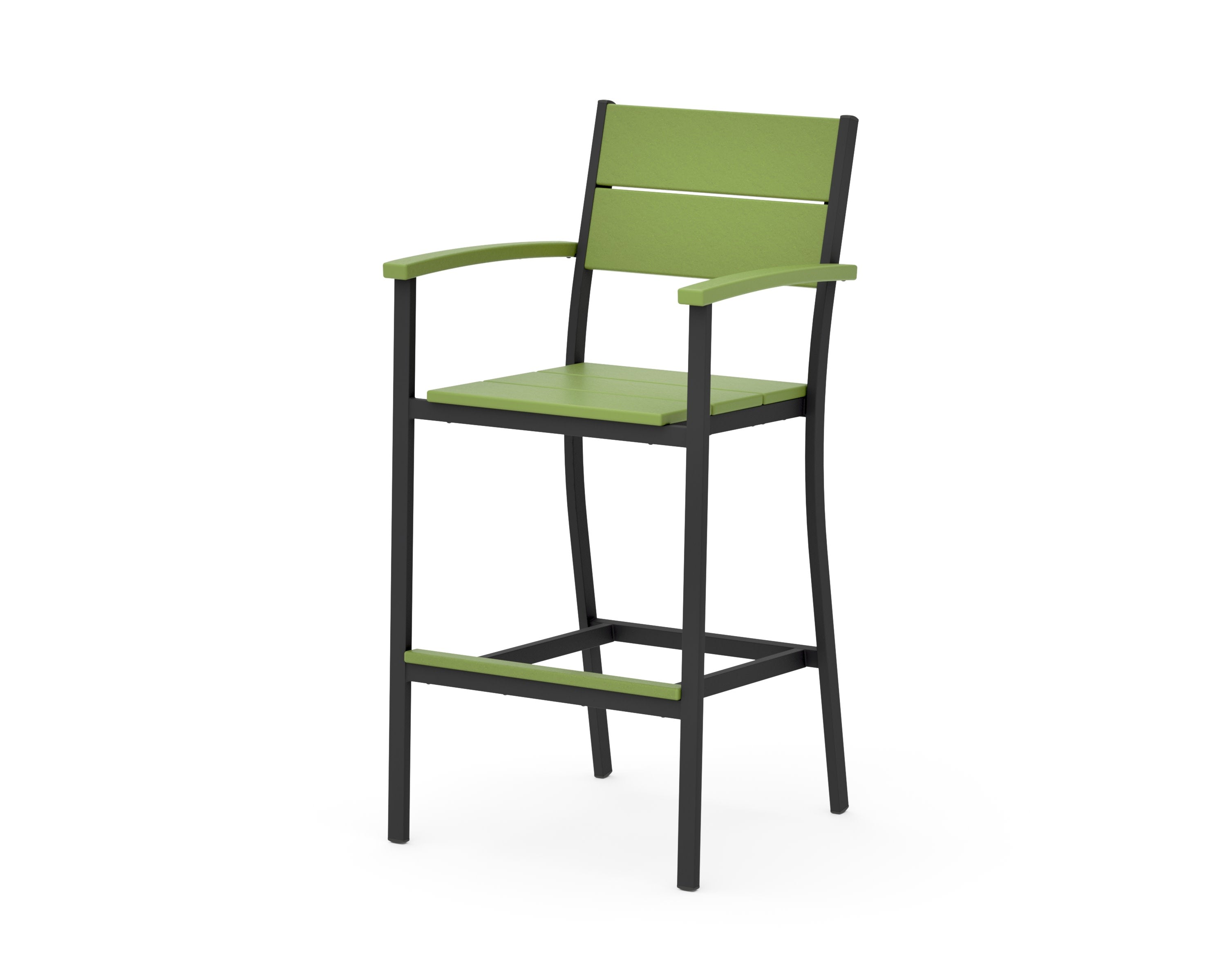 Main Street Bar Arm Chair in Black / Lime