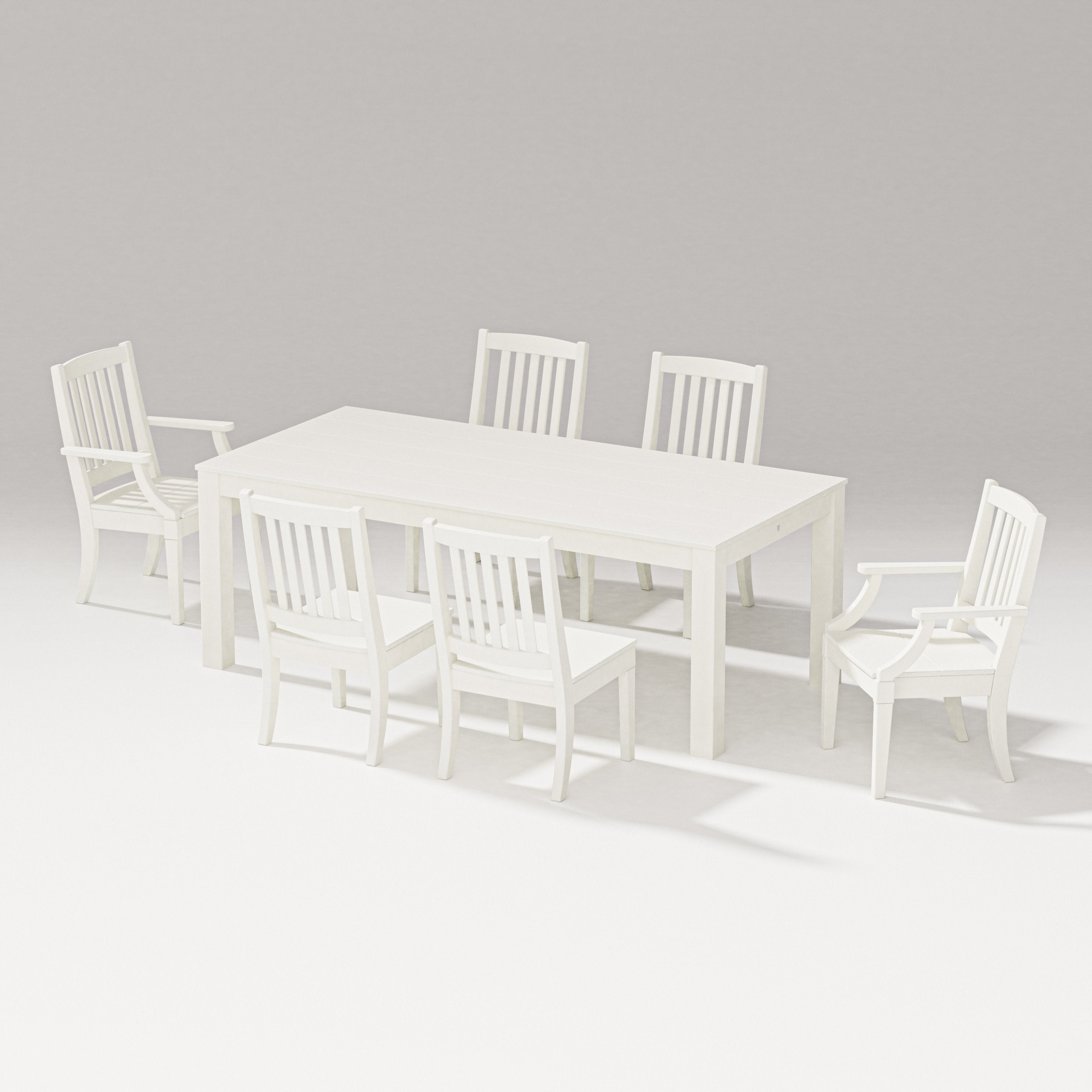 Estate 7-Piece Parsons Table Dining Set in Vintage White