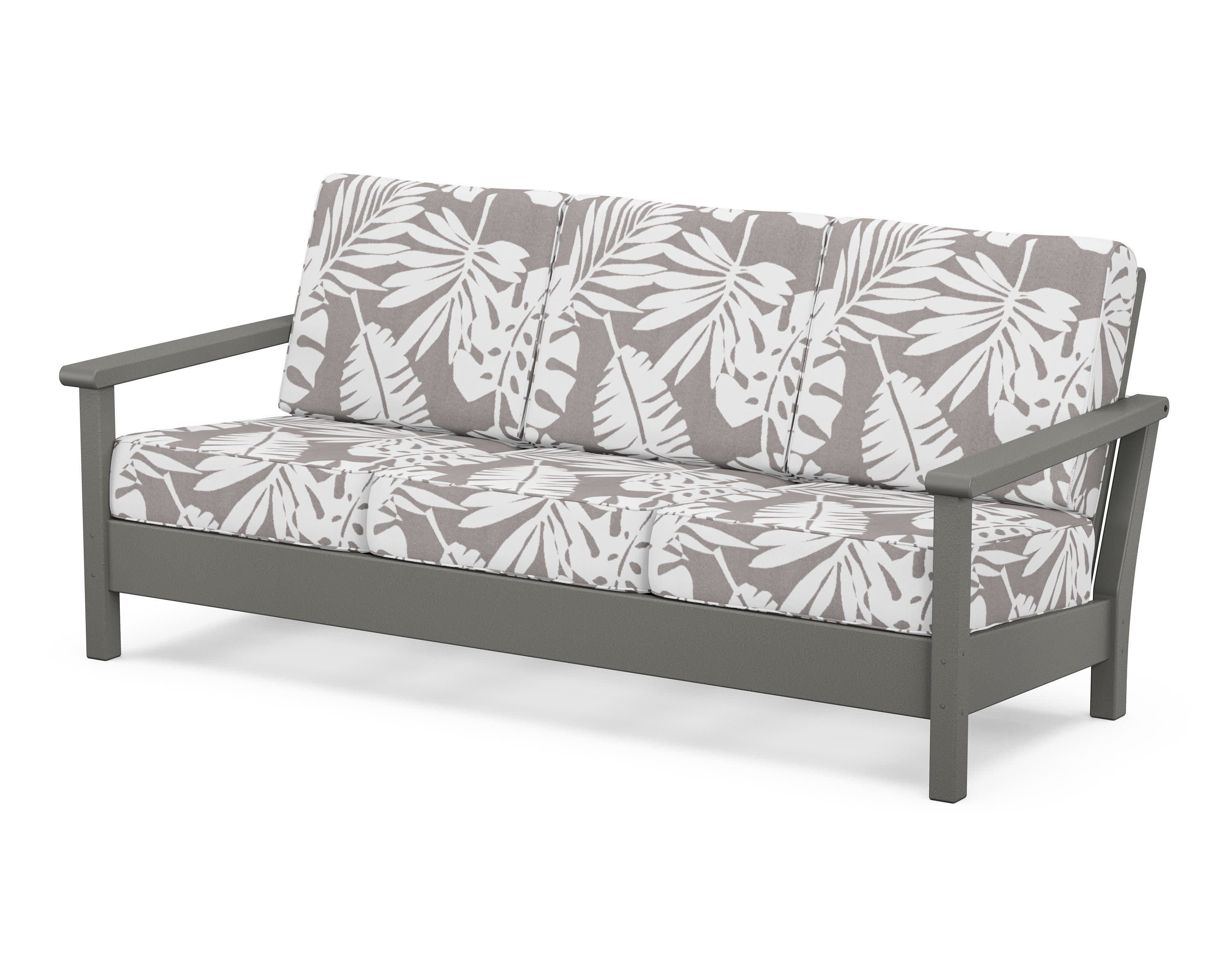 Harbour Deep Seating Sofa in Slate Grey / Leaf Grey Mist