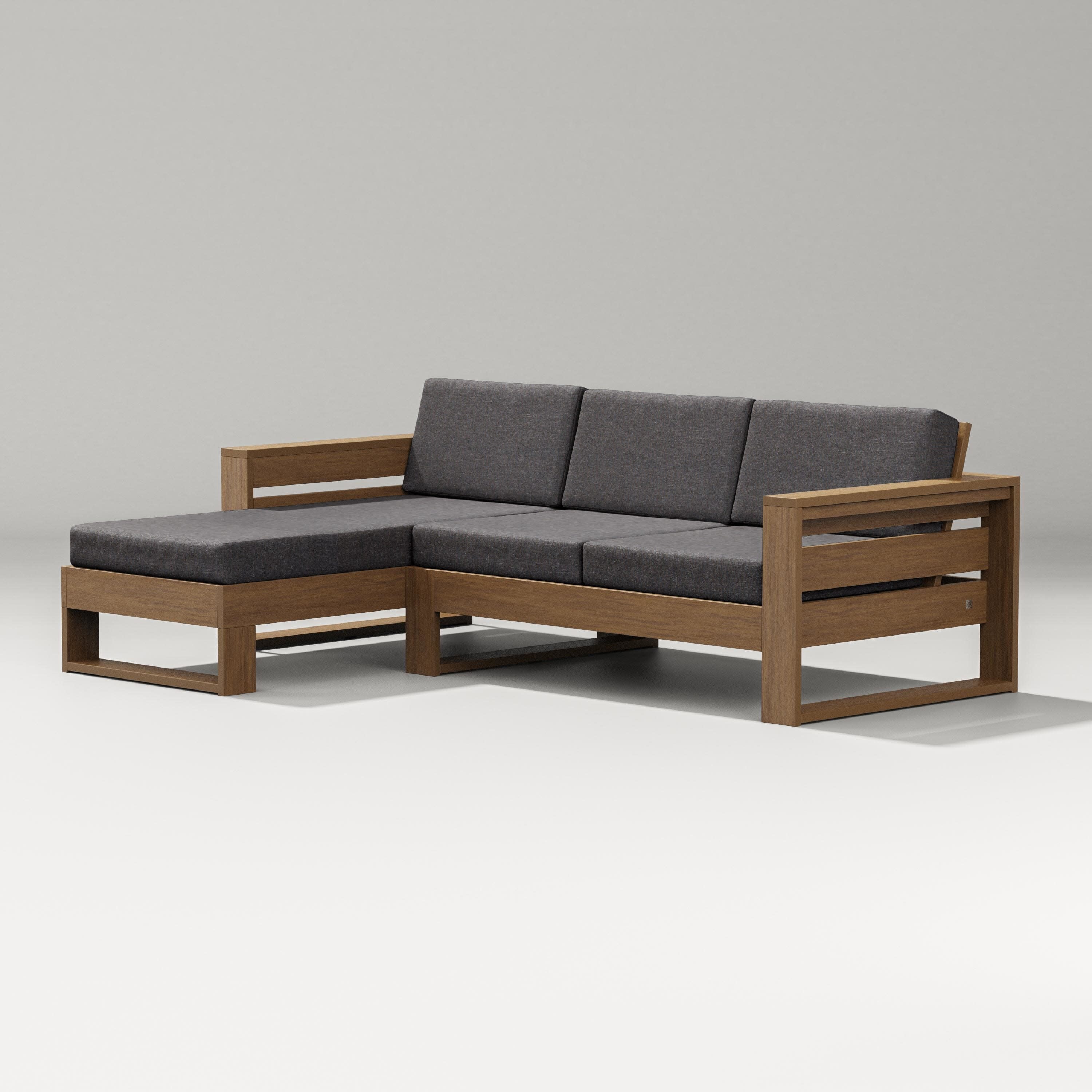 Latitude Left Chaise Sectional in Natural / Ash Charcoal