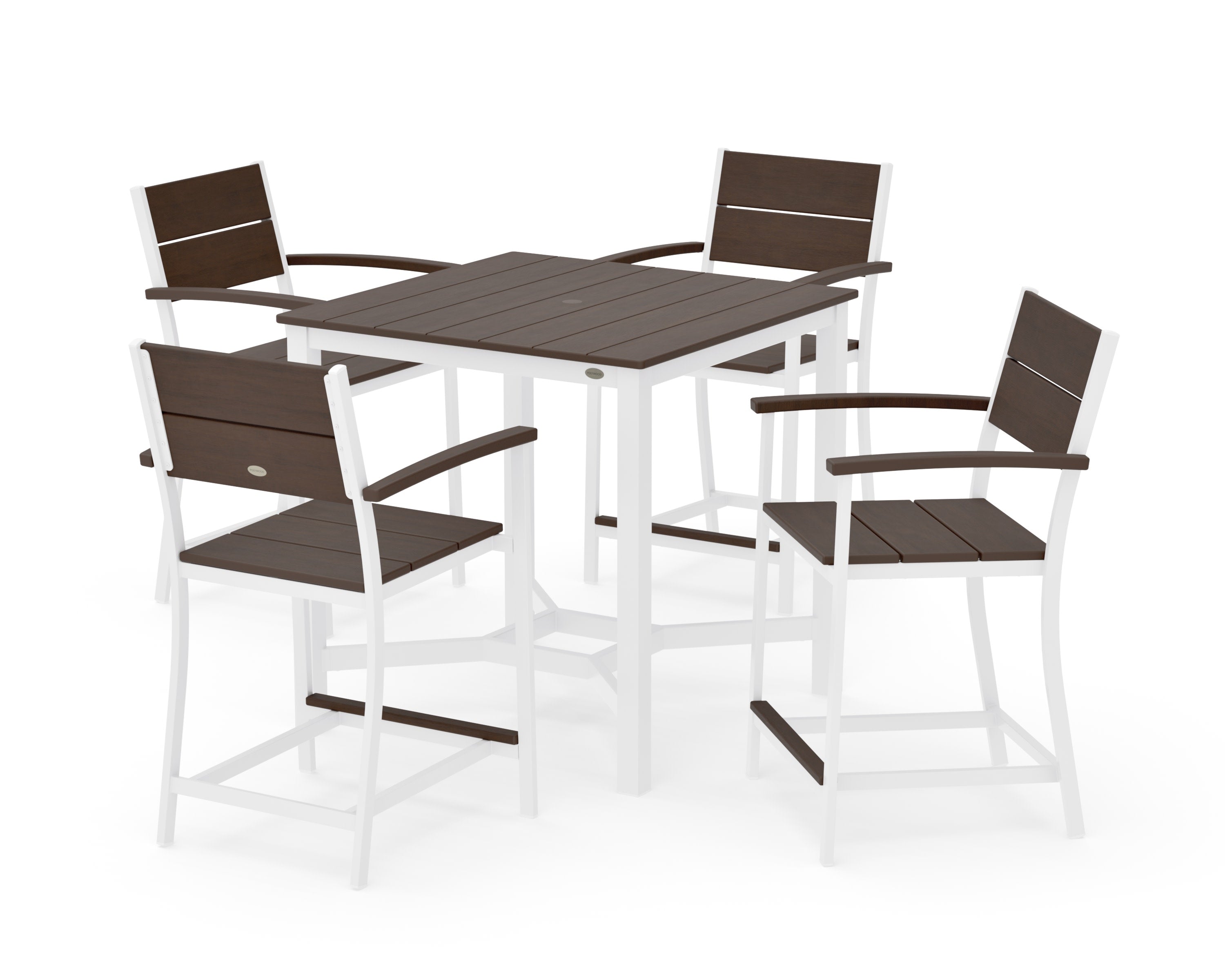 Main Street 5-Piece Counter Set in White / Kona