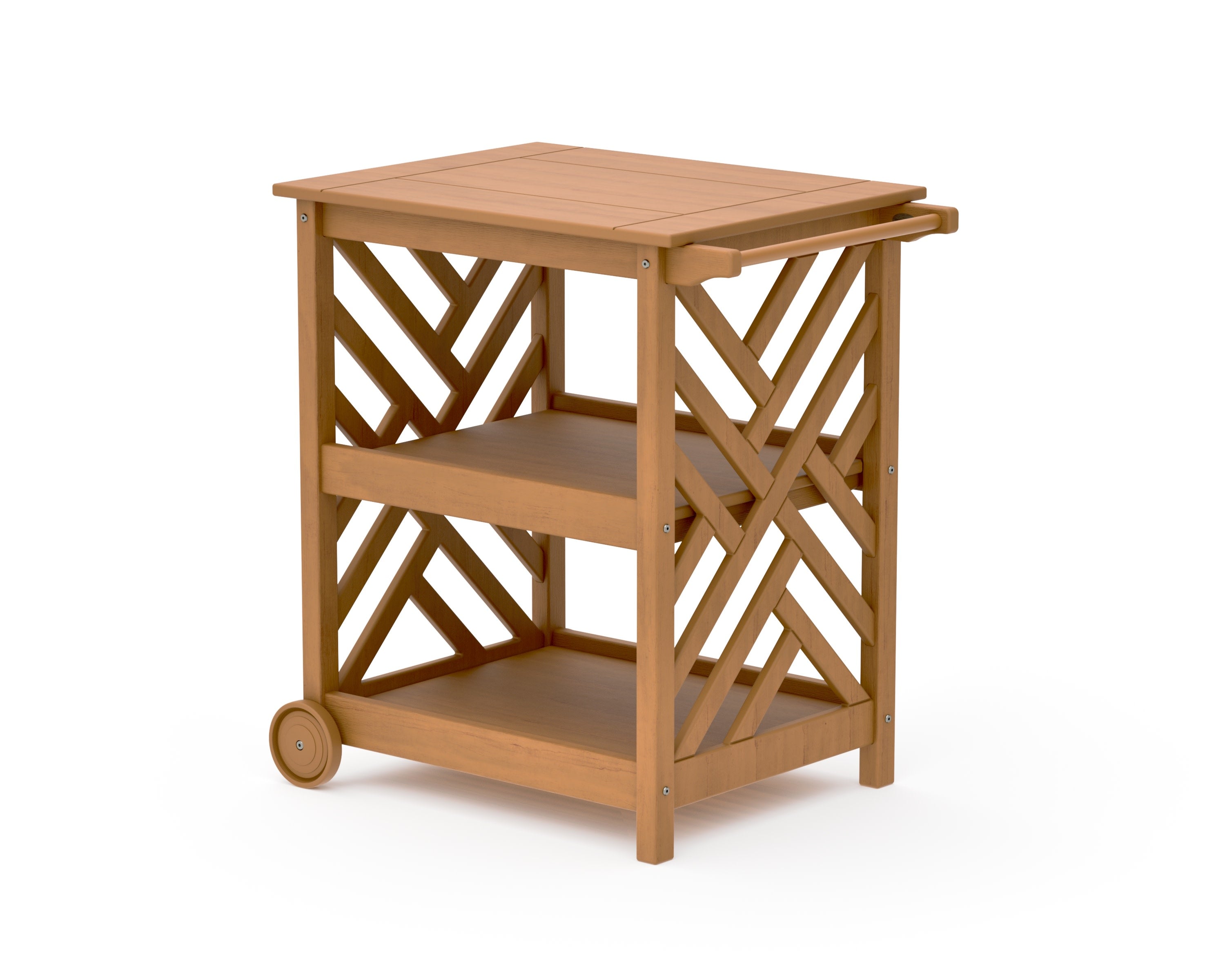 Chippendale Bar Cart in Natural