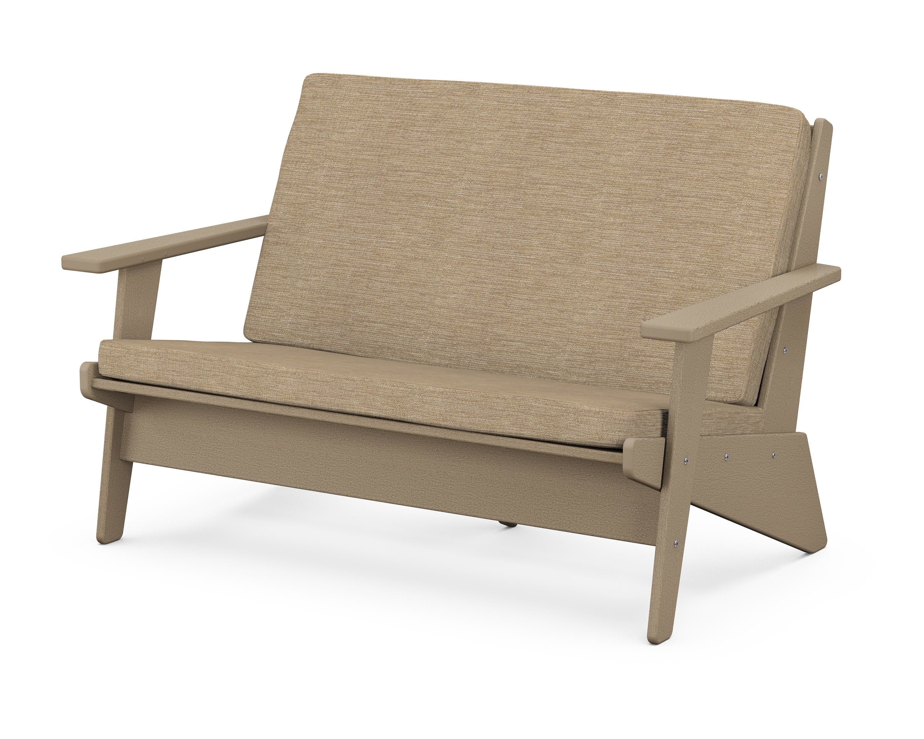 Riviera Modern Lounge Loveseat in Vintage Sahara / Charmer Desert