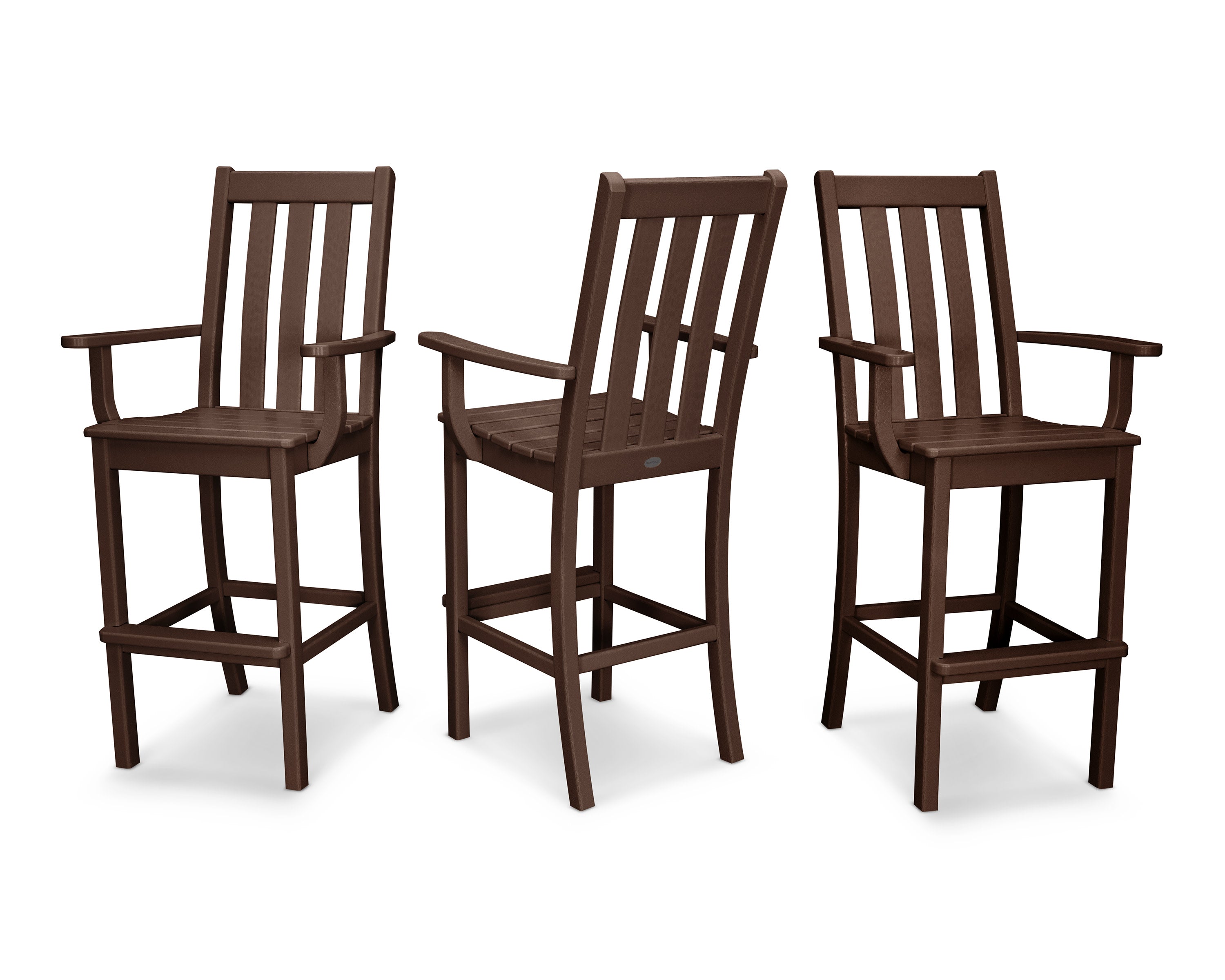 Vineyard Bar Arm Chair 3-Pack in Mahogany