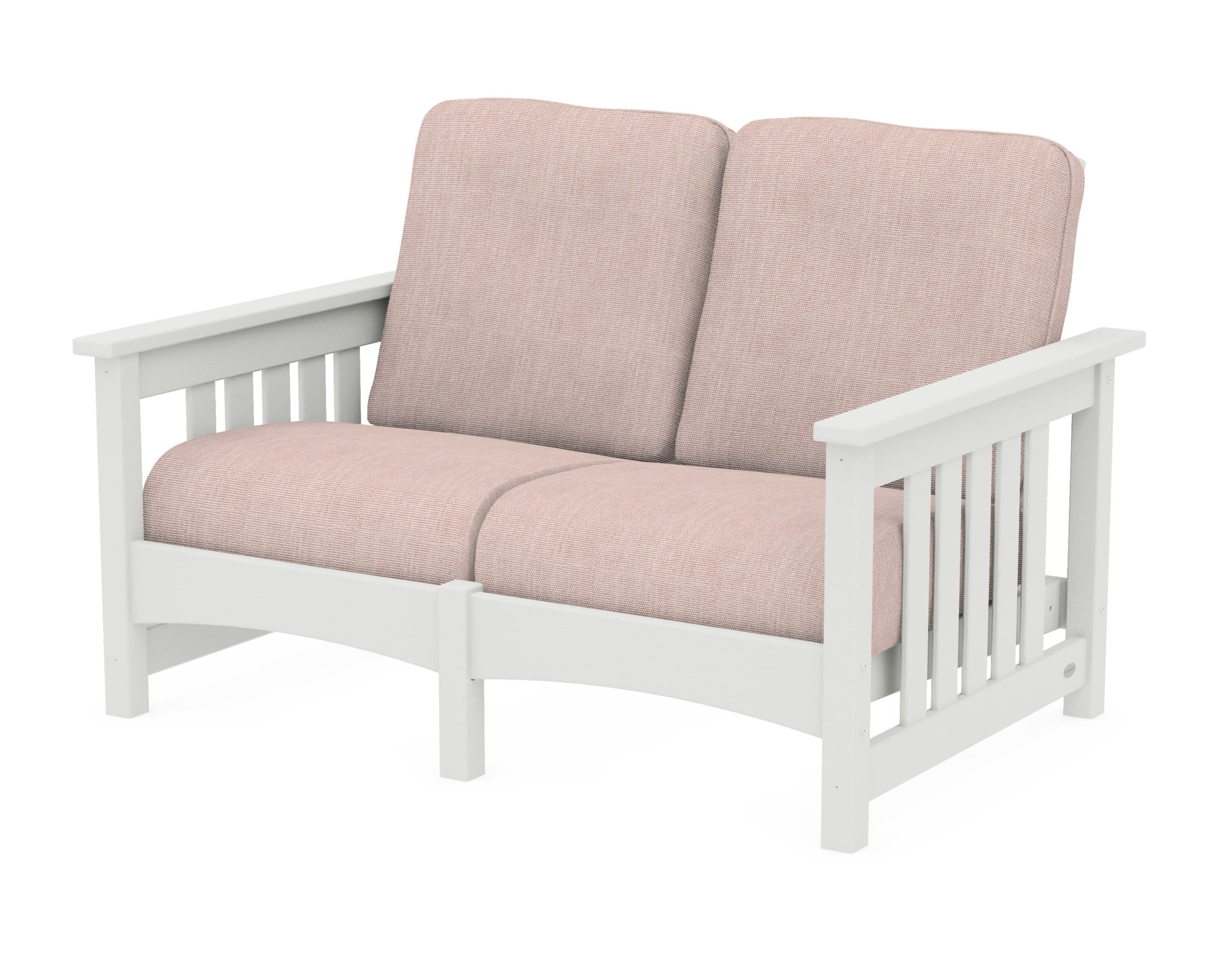 Club Mission Loveseat in Vintage White / Play Cameo