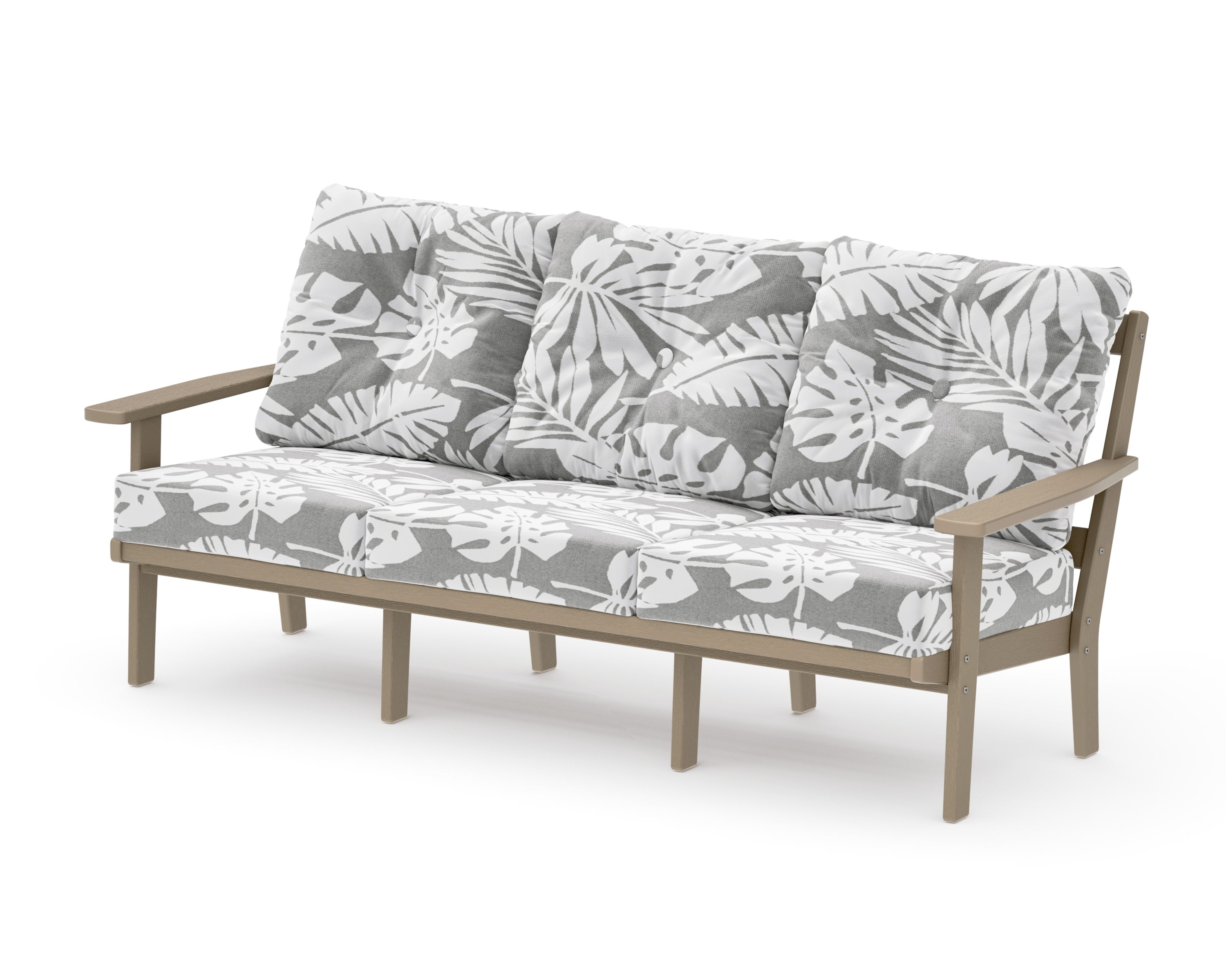 Oxford Deep Seating Sofa in Vintage Sahara / Leaf Grey Mist