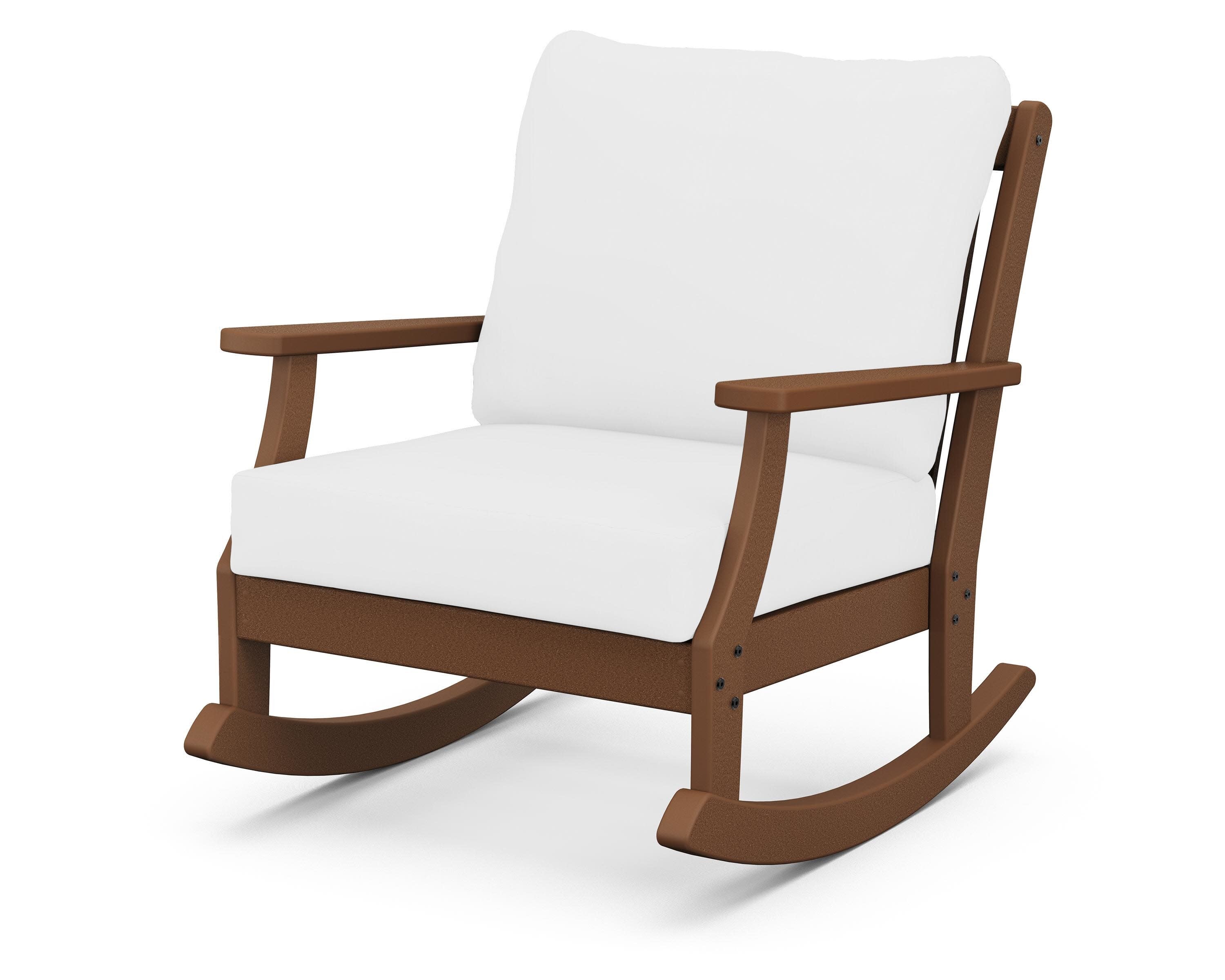 Braxton Deep Seating Rocking Chair in Teak / Natural
