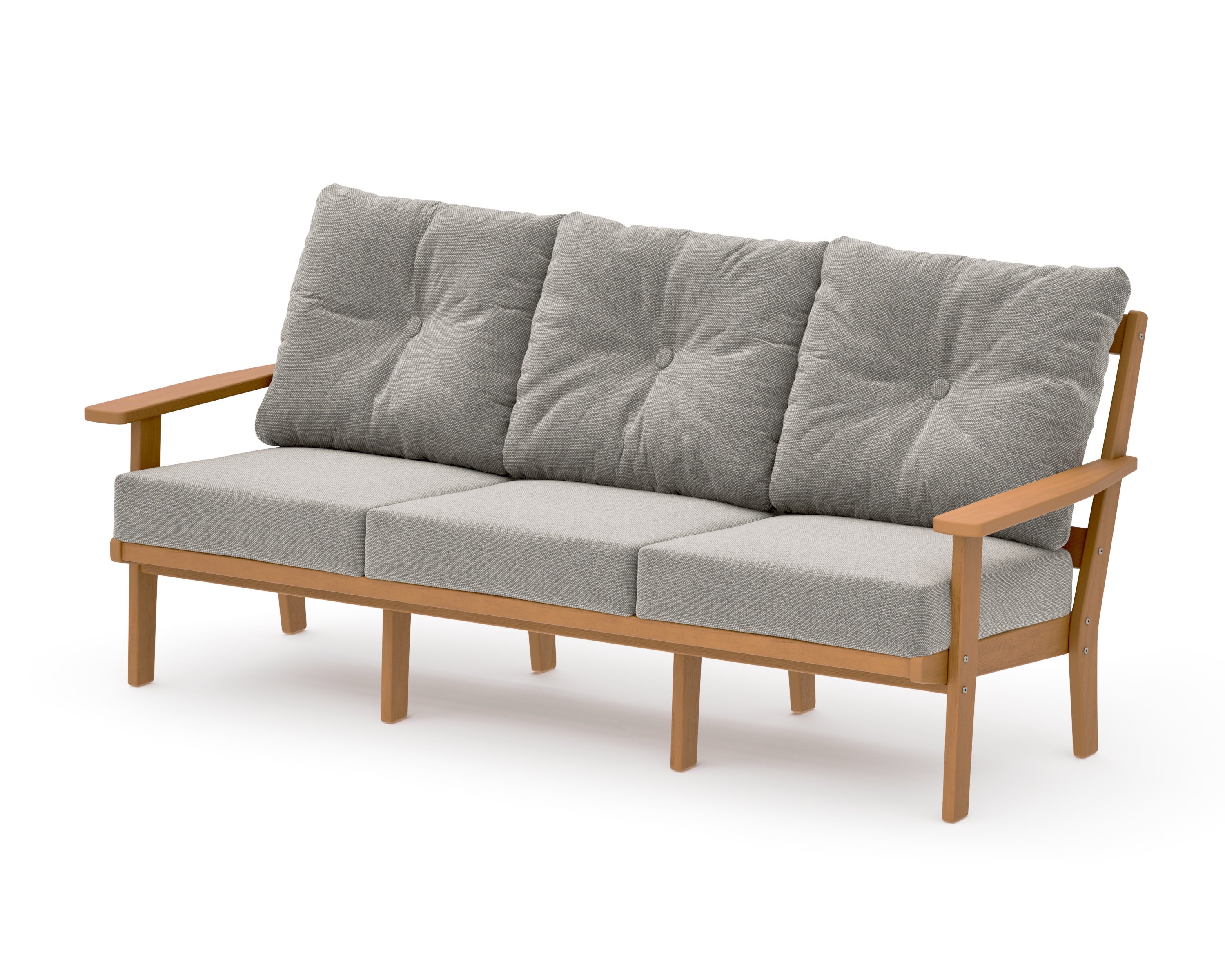 Oxford Deep Seating Sofa in Natural / Weathered Tweed