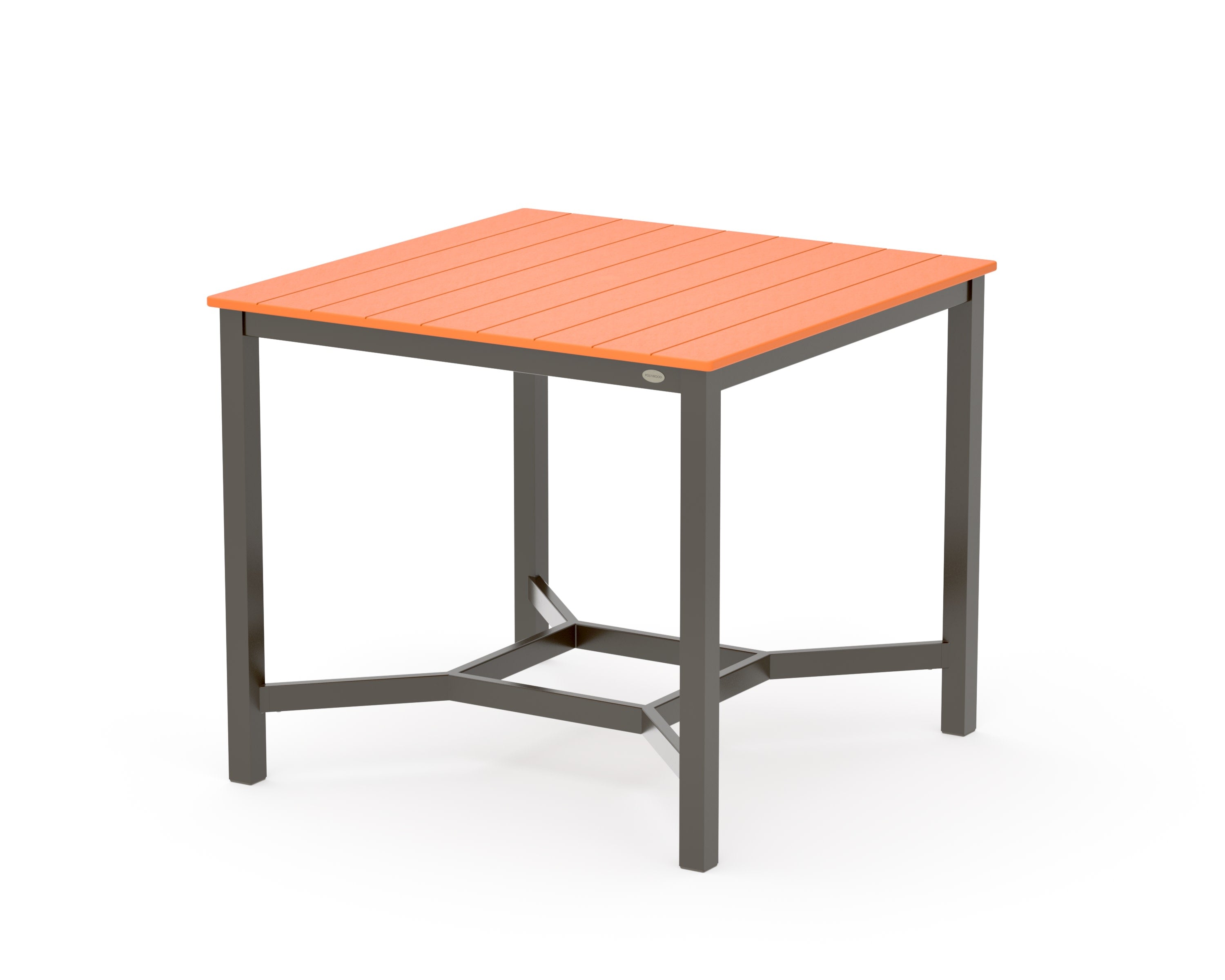 Main Street 42 x 42 Counter Table in Bronze / Tangerine