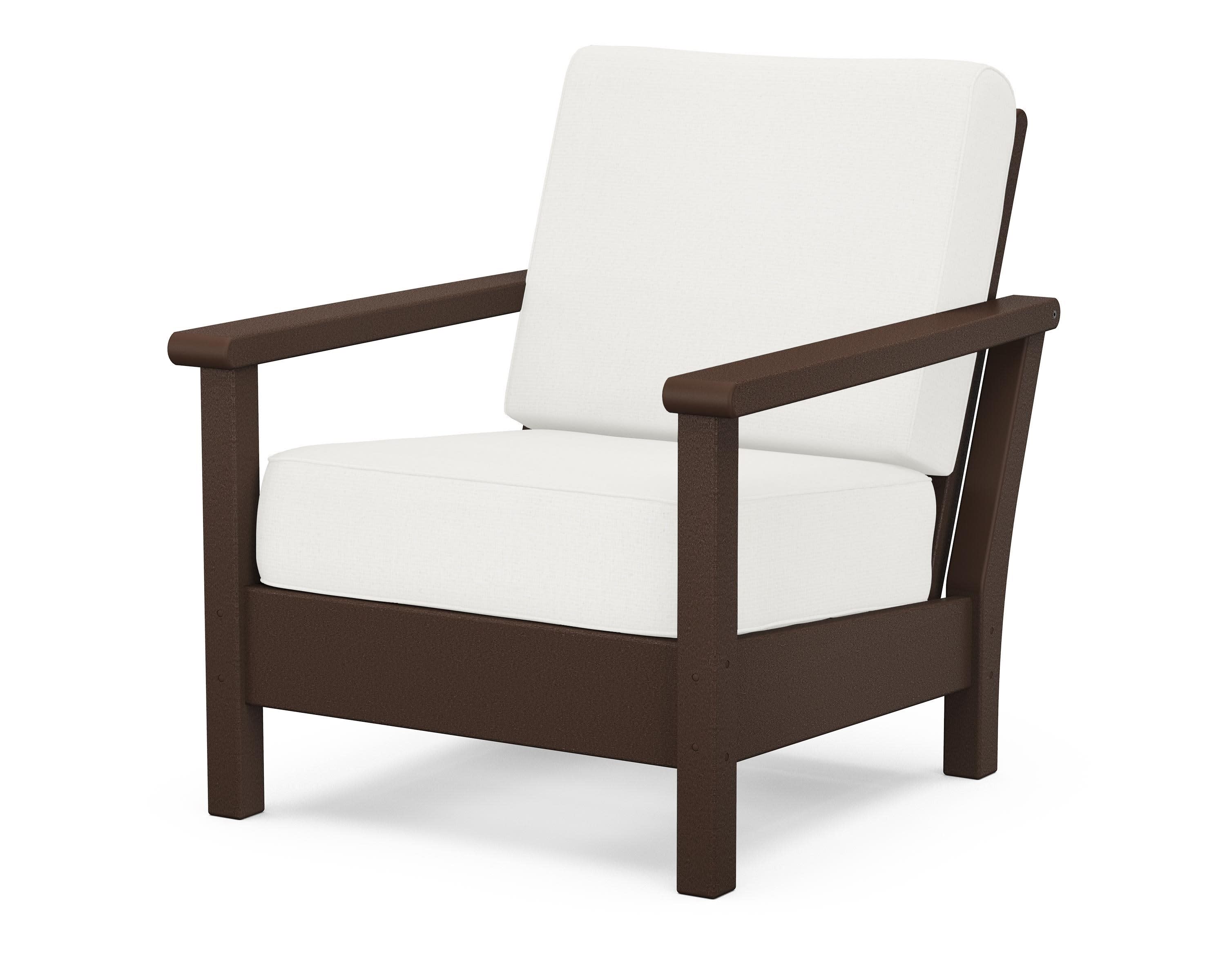 Harbour Deep Seating Chair in Mahogany / Natural Linen