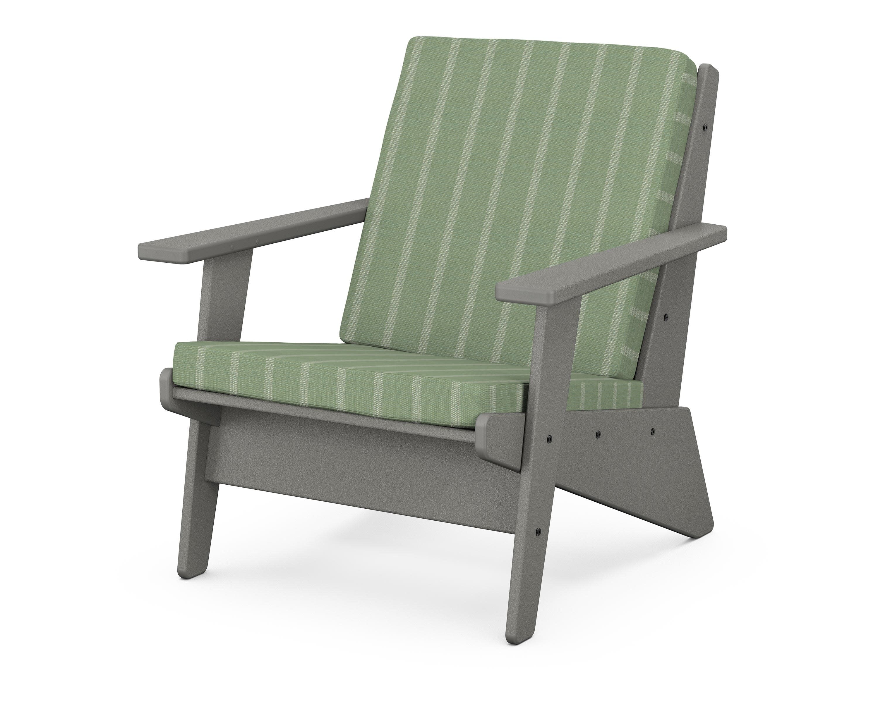 Riviera Modern Lounge Chair in Slate Grey / Unwind Rainwashed