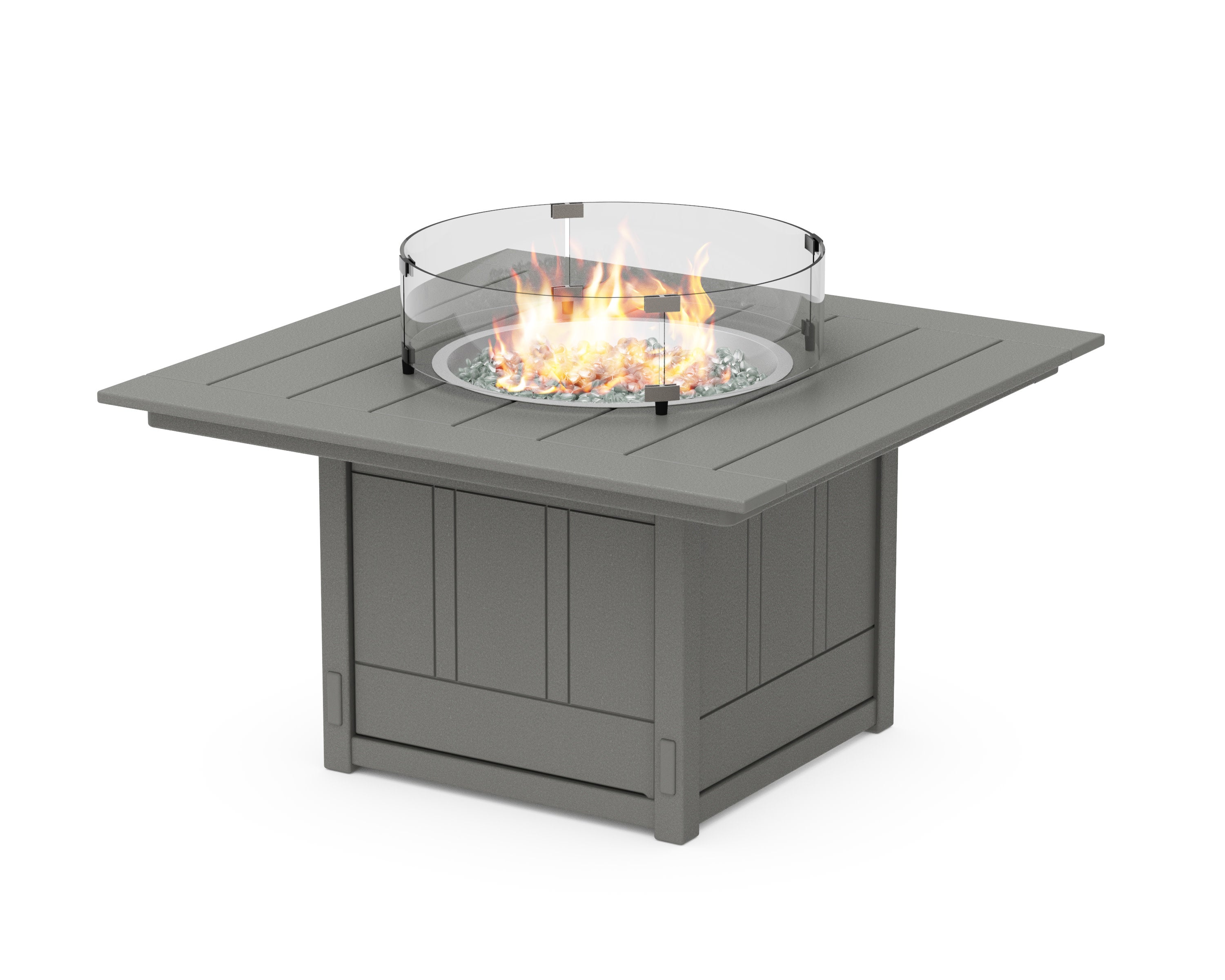 Acadia Square 42 Fire Pit Table in Slate Grey