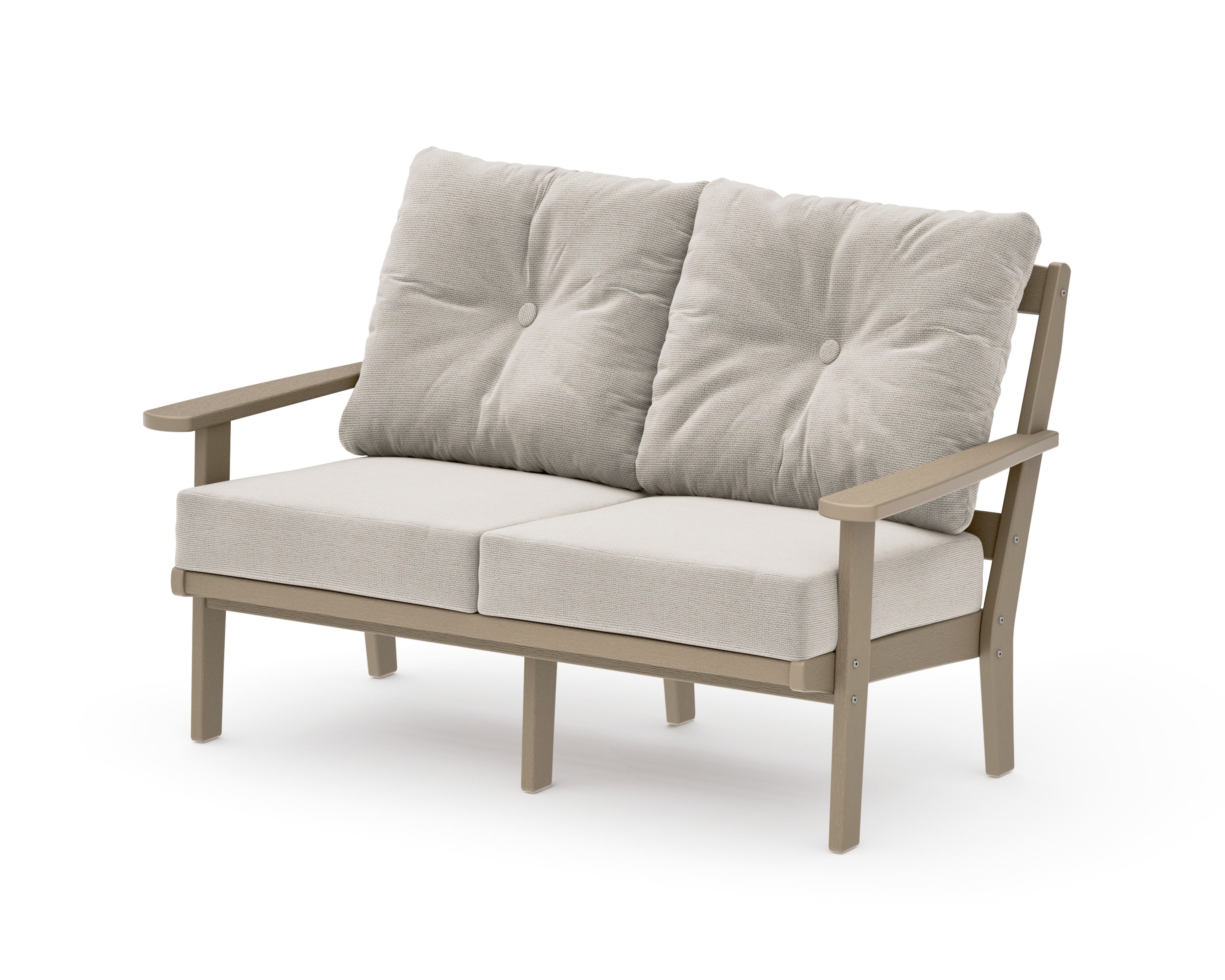 Mission Deep SeatingLoveseat in Vintage Sahara / Dune Burlap