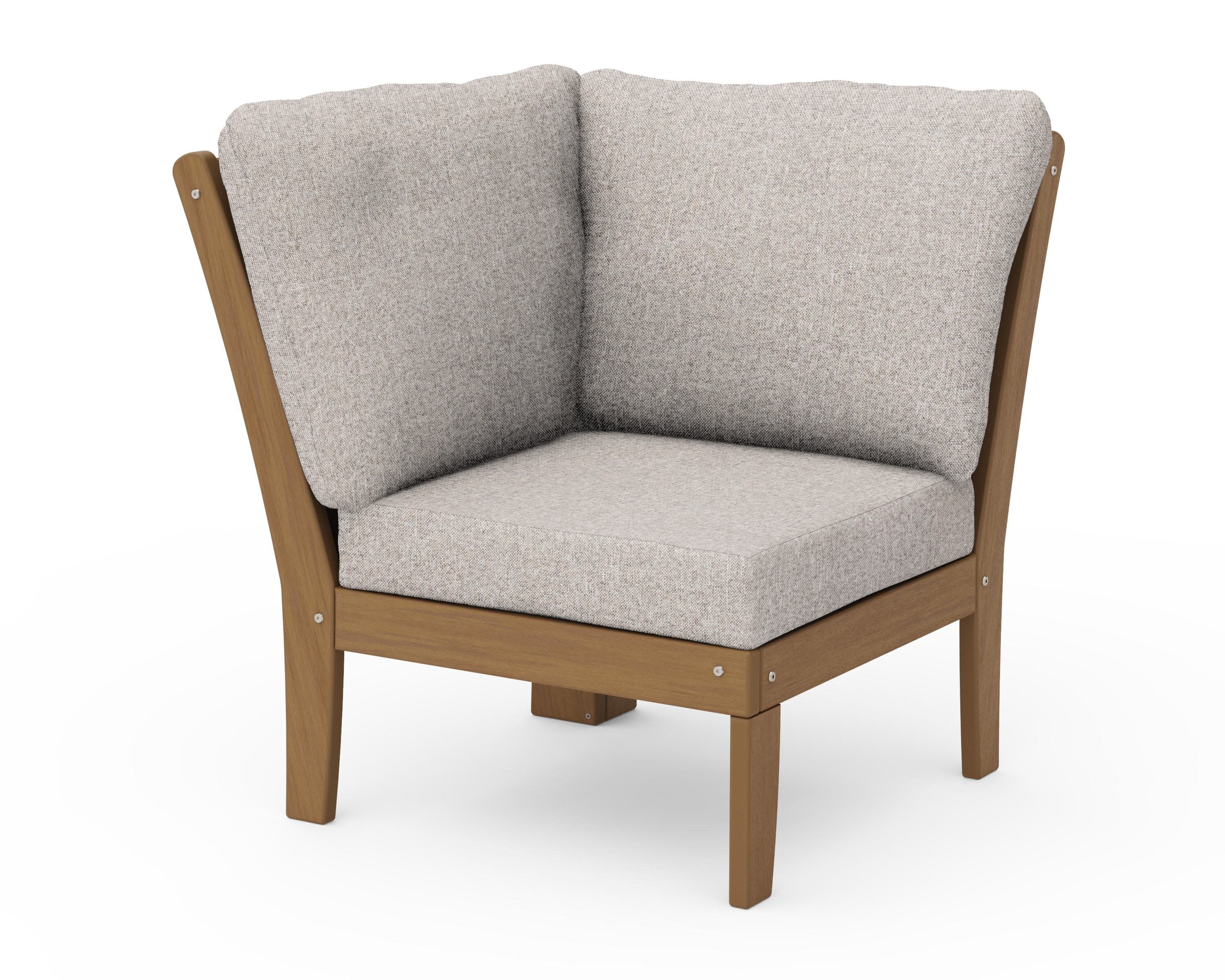 Braxton Modular Corner Chair in Natural / Weathered Tweed