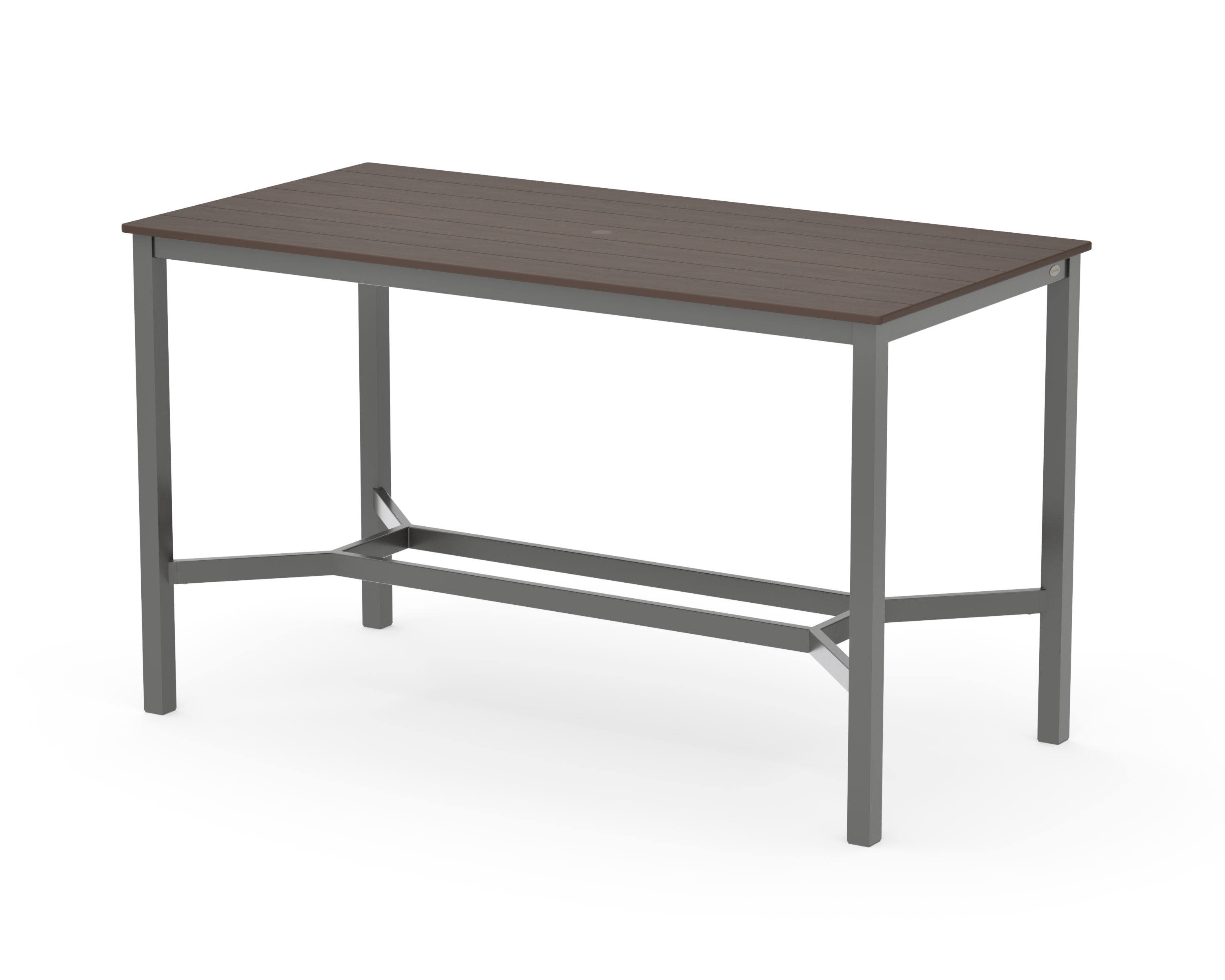 Main Street 36 x 72 Bar Table in Charcoal / Kona