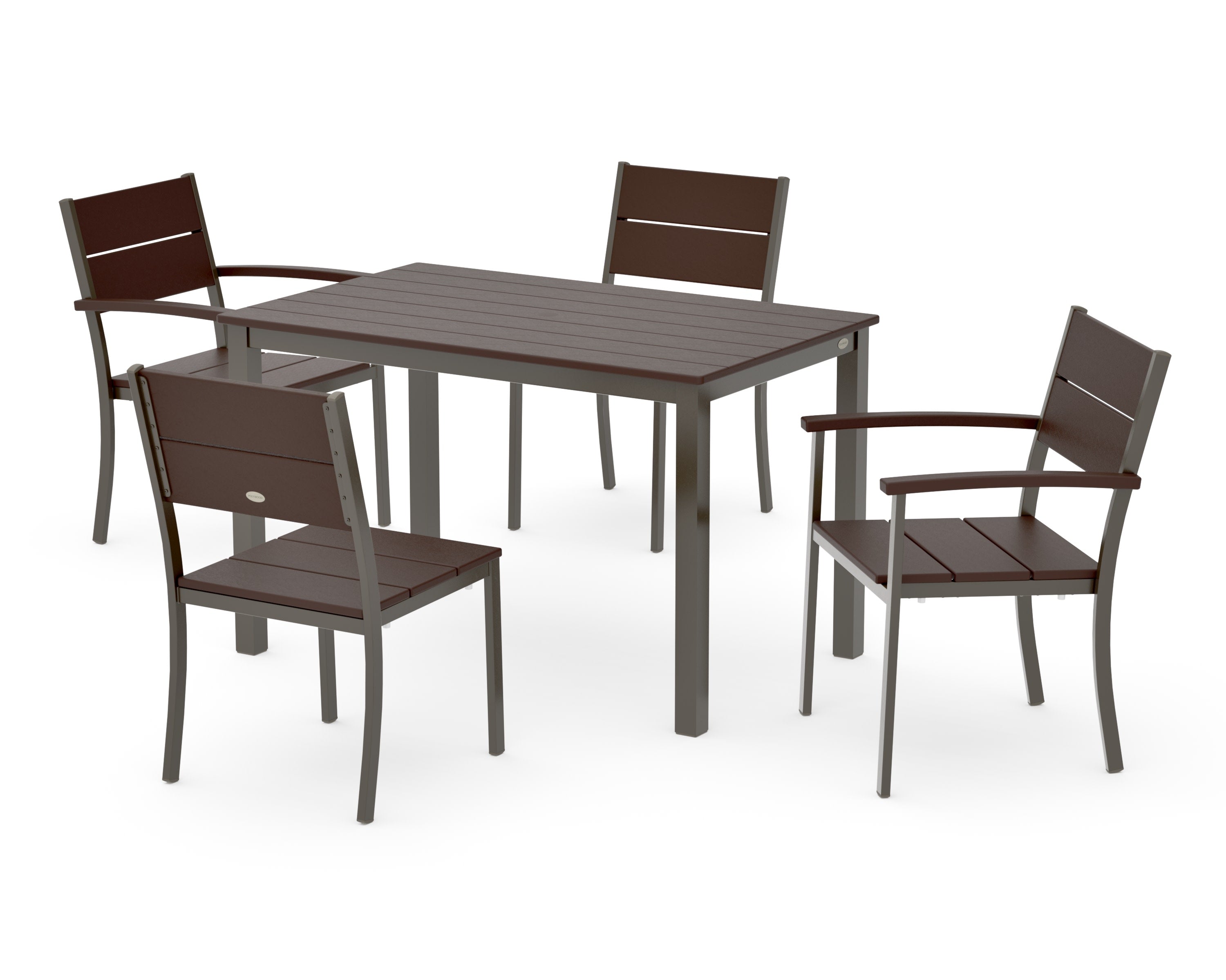 Main Street 5-Piece Dining Set in Bronze / Mahogany