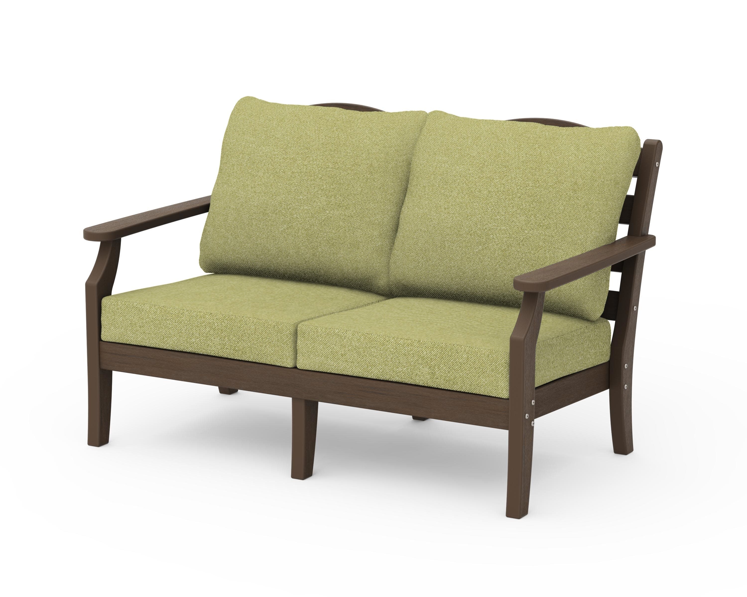 Savannah Deep Seating Loveseat in Kona / Chartreuse Boucle