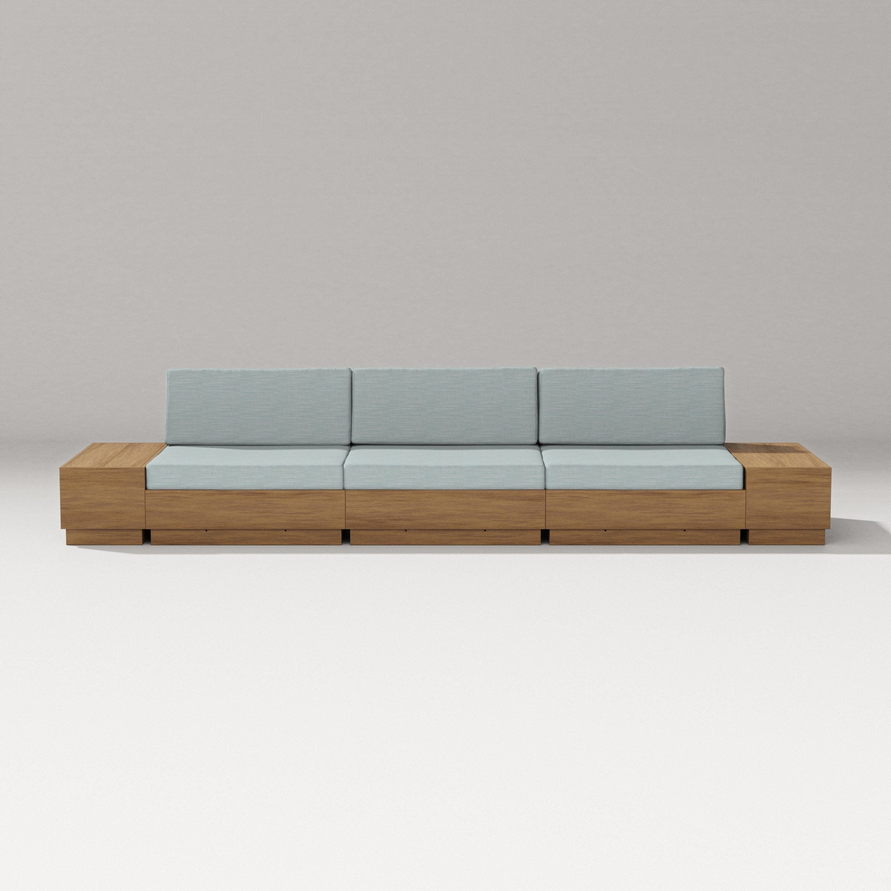 Elevate Straight Sectional in Natural / Soothe Mist