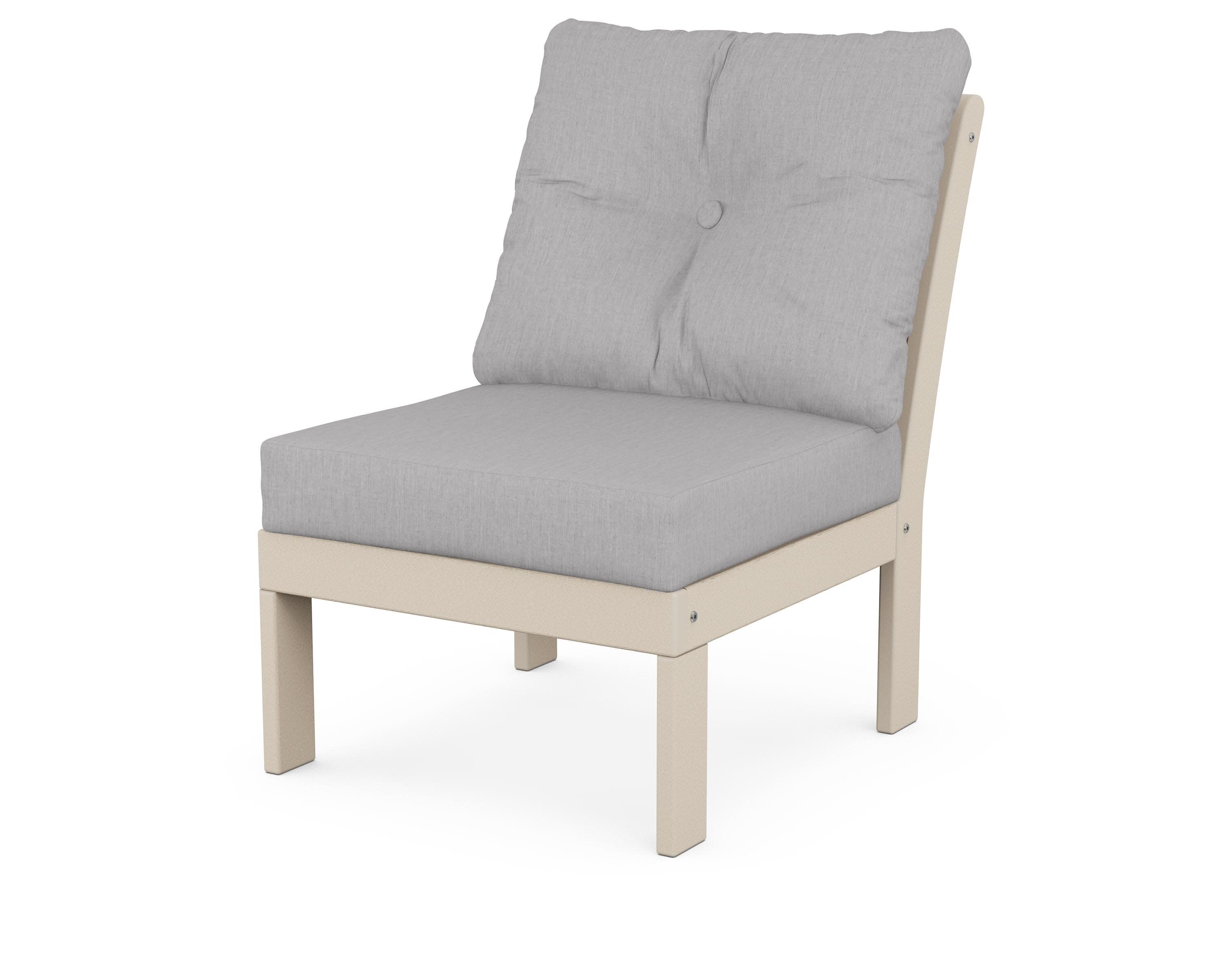Vineyard Modular Armless Chair in Sand / Granite