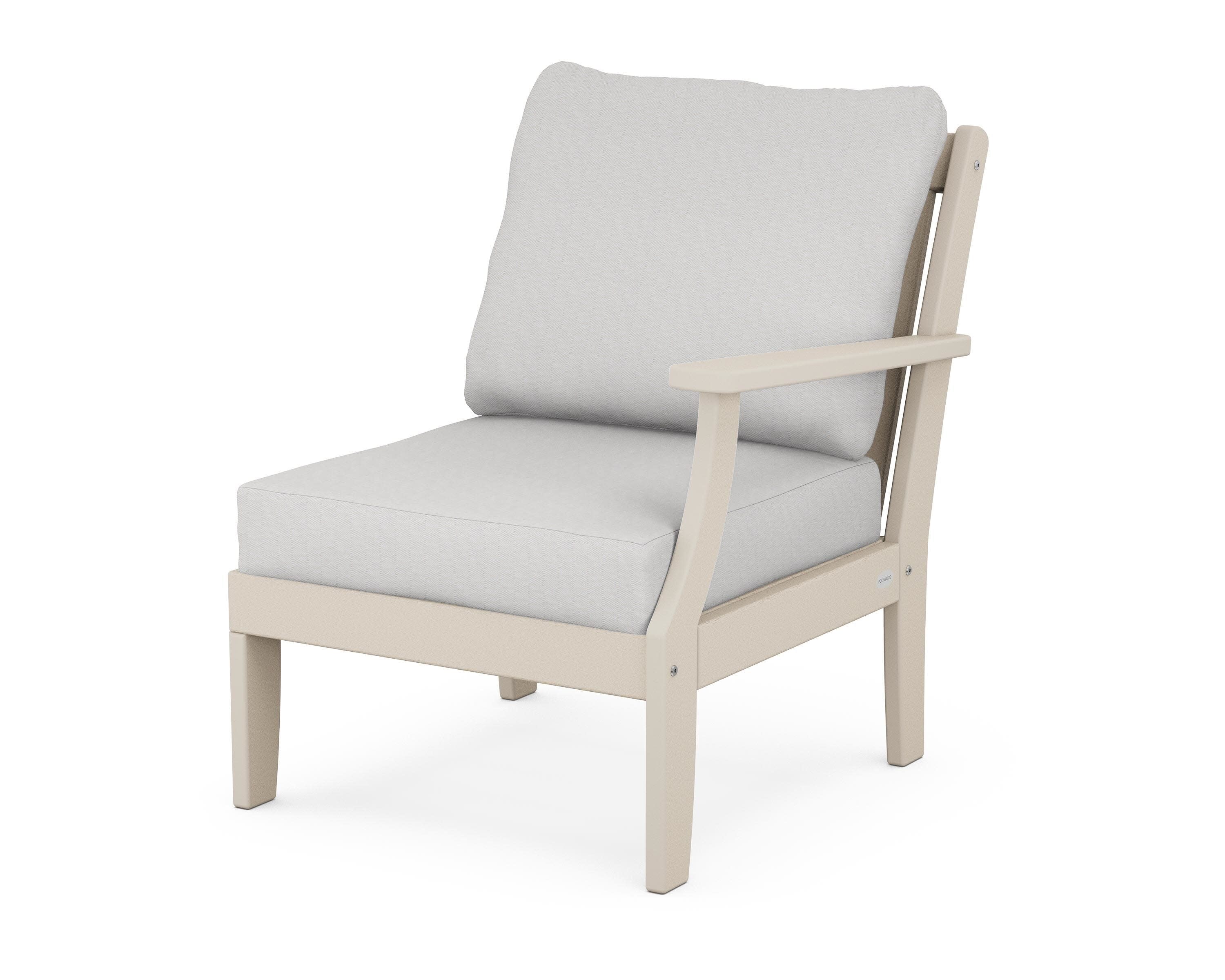 Braxton Modular Right Arm Chair in Sand / Diamond in the Rough