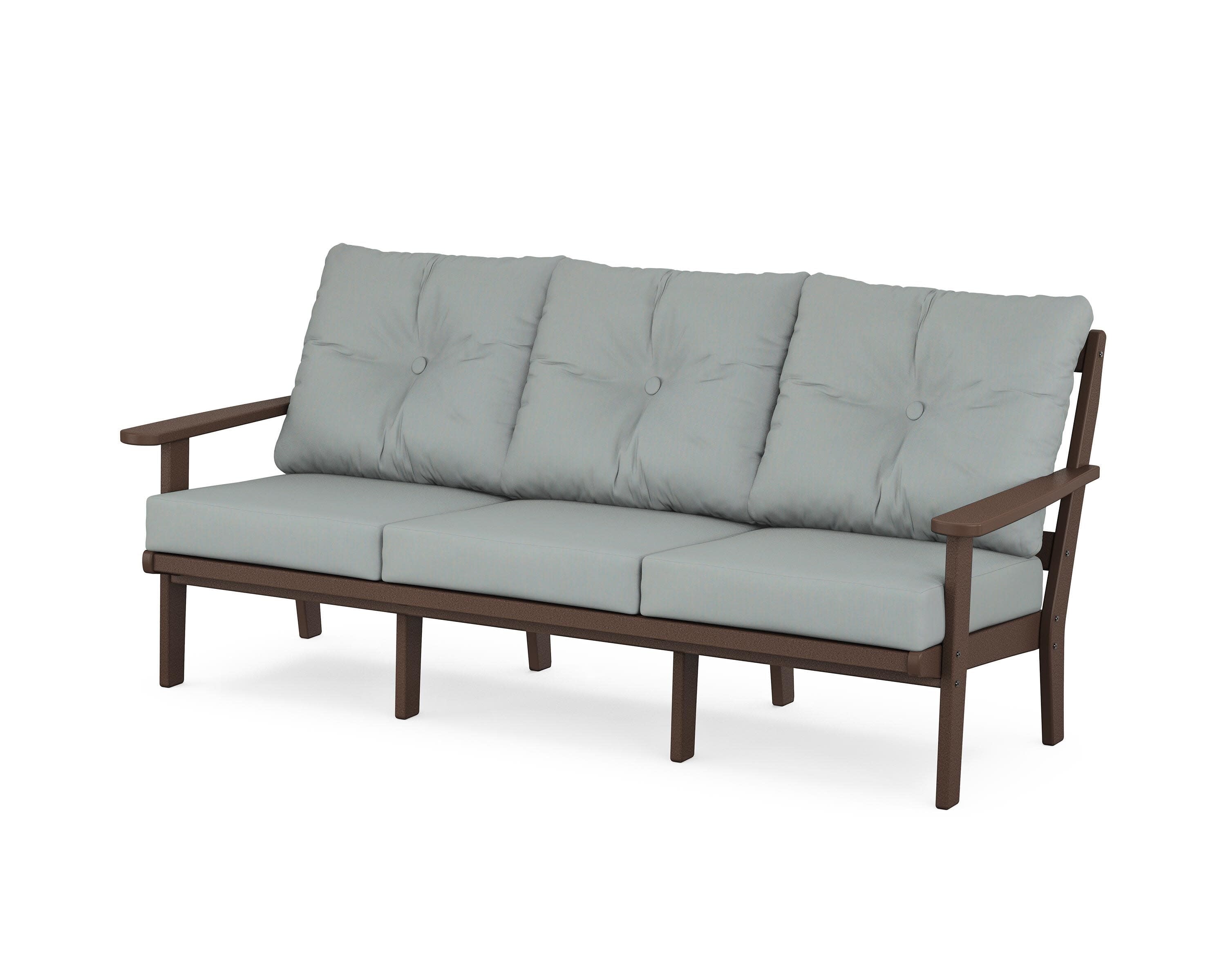 Mission Deep Seating Sofa in Mahogany / Spa