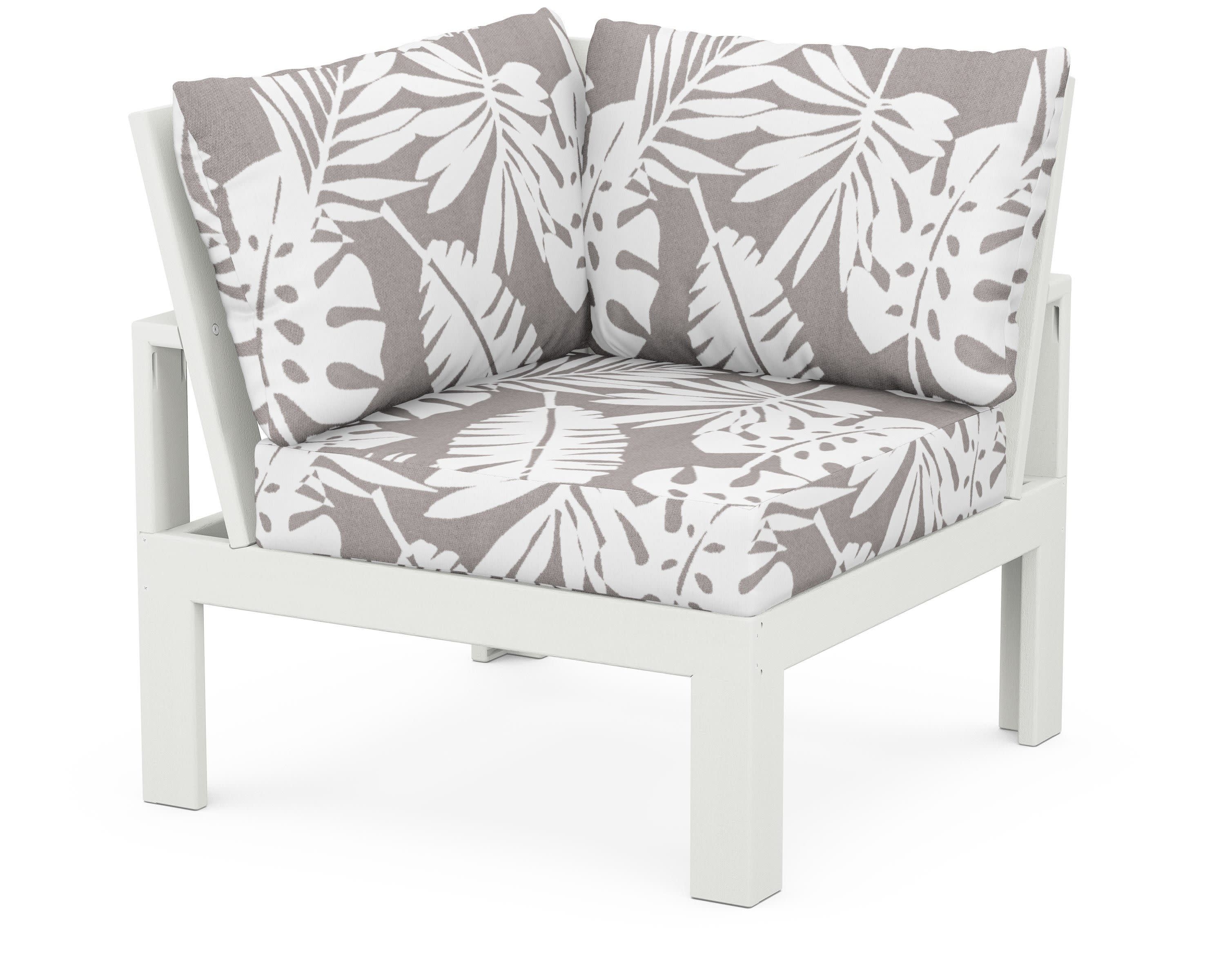 Modular Corner Chair in Vintage White / Leaf Grey Mist
