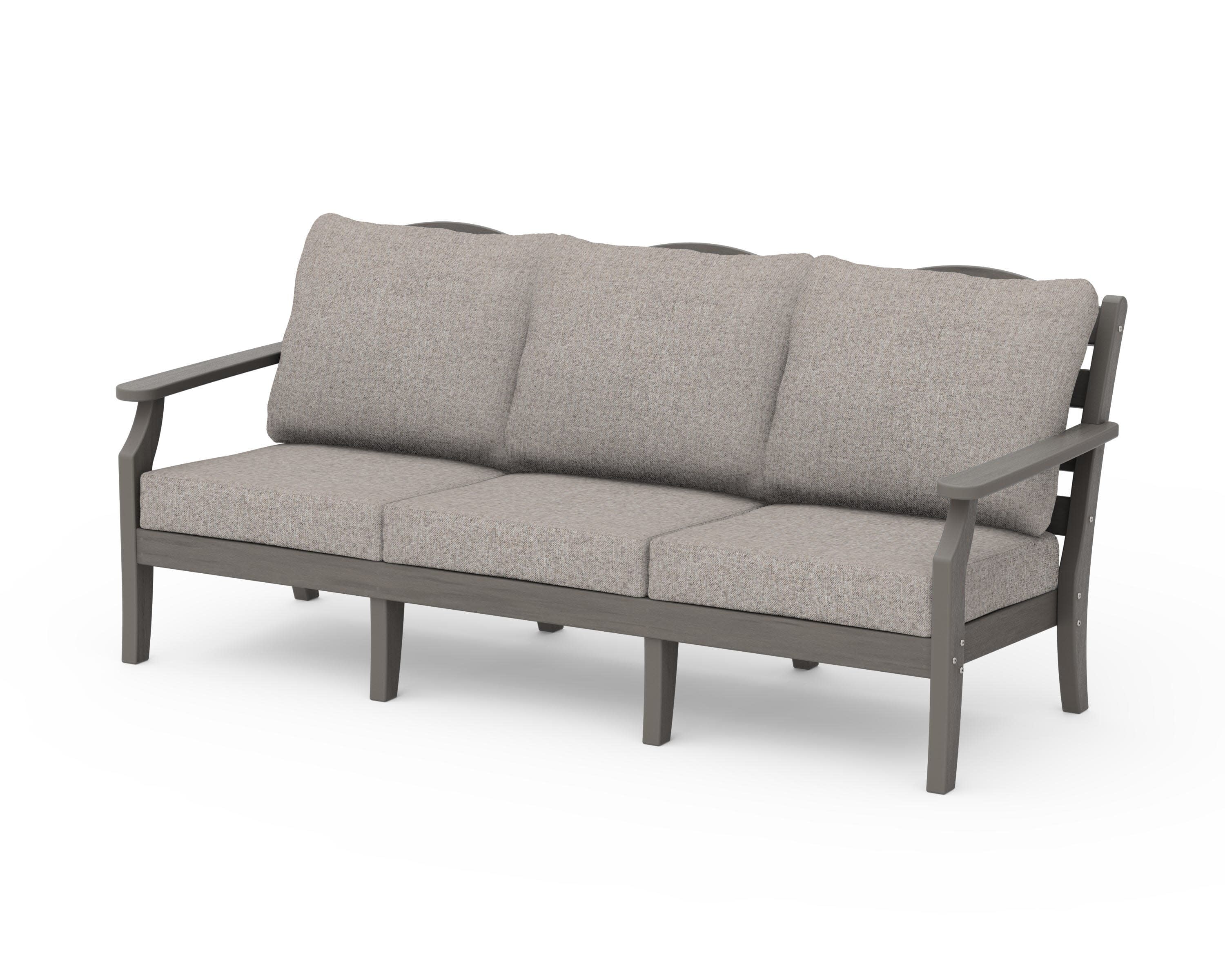 Savannah Deep Seating Sofa in Driftwood / Weathered Tweed