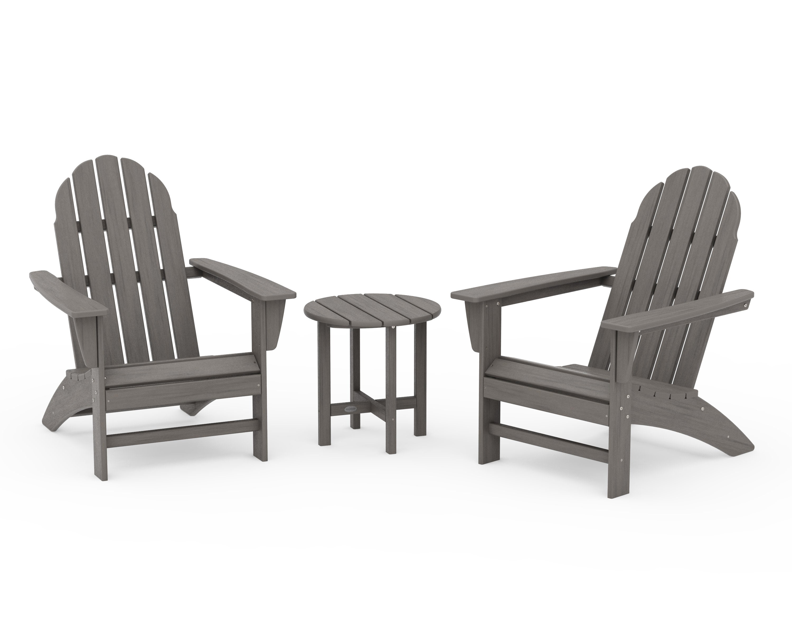Vineyard 3-Piece Adirondack Set in Driftwood
