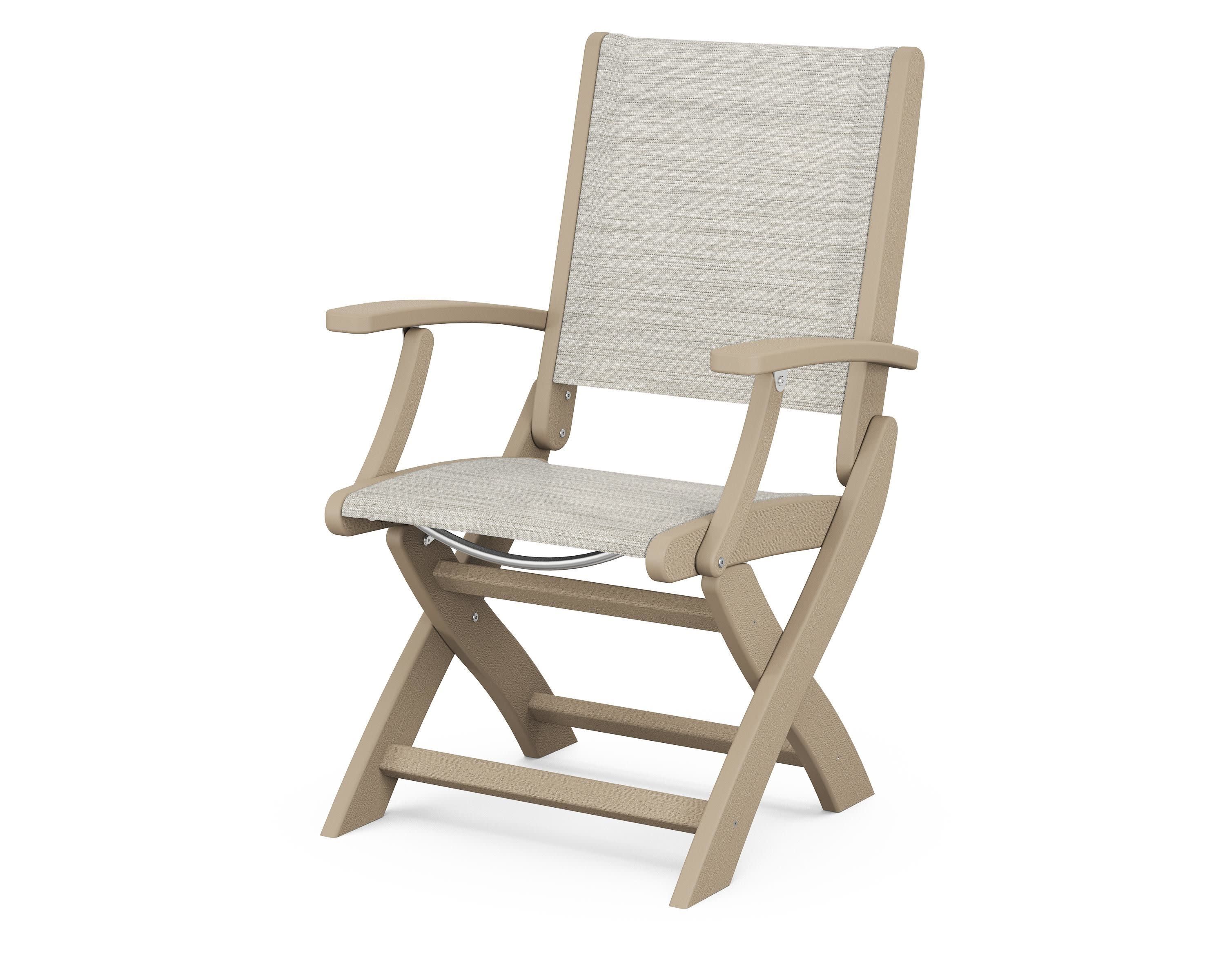 Coastal Folding Chair in Vintage Sahara / Birch Sling