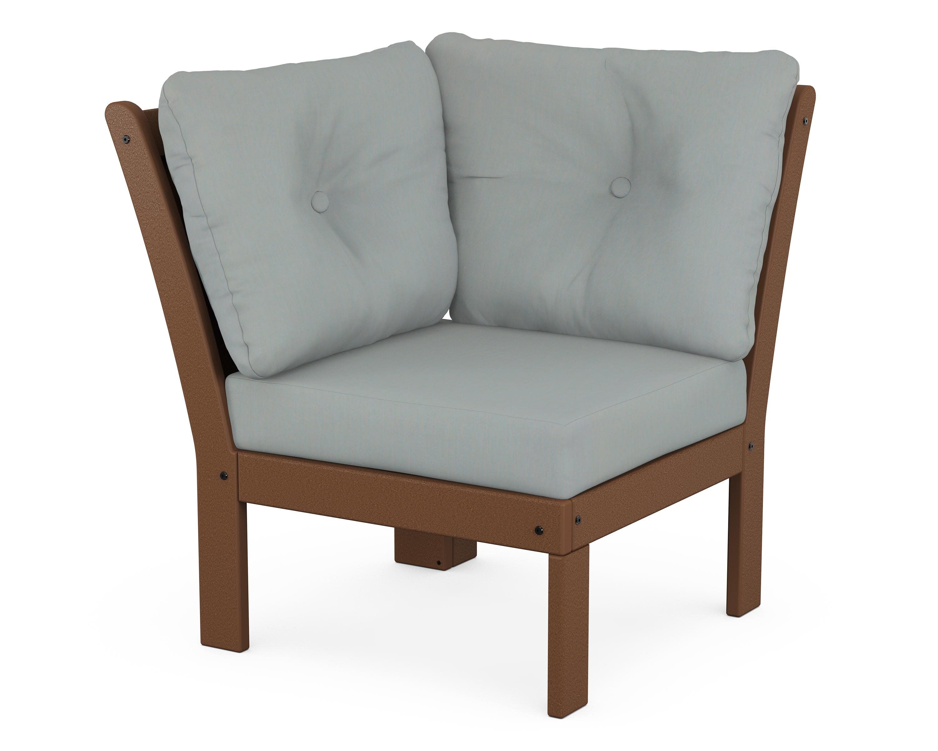 Vineyard Modular Corner Chair in Teak / Spa