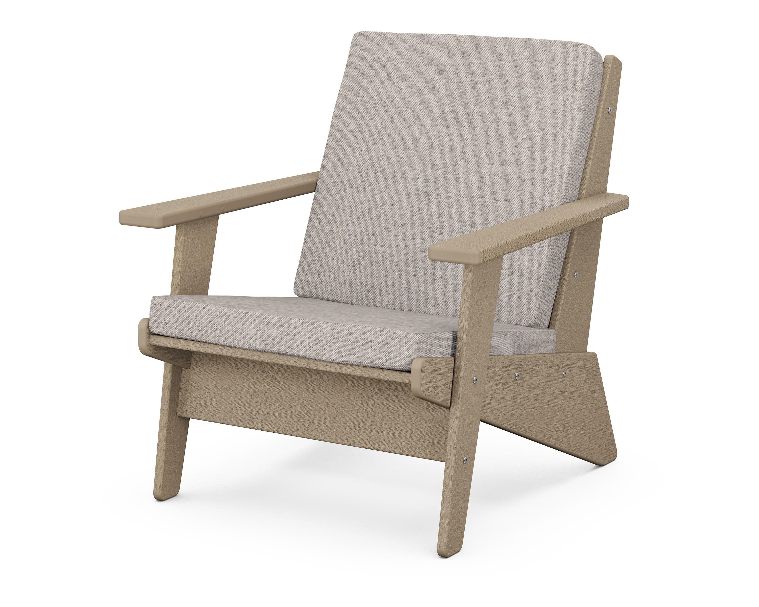 Riviera Modern Lounge Chair in Vintage Sahara / Weathered Tweed
