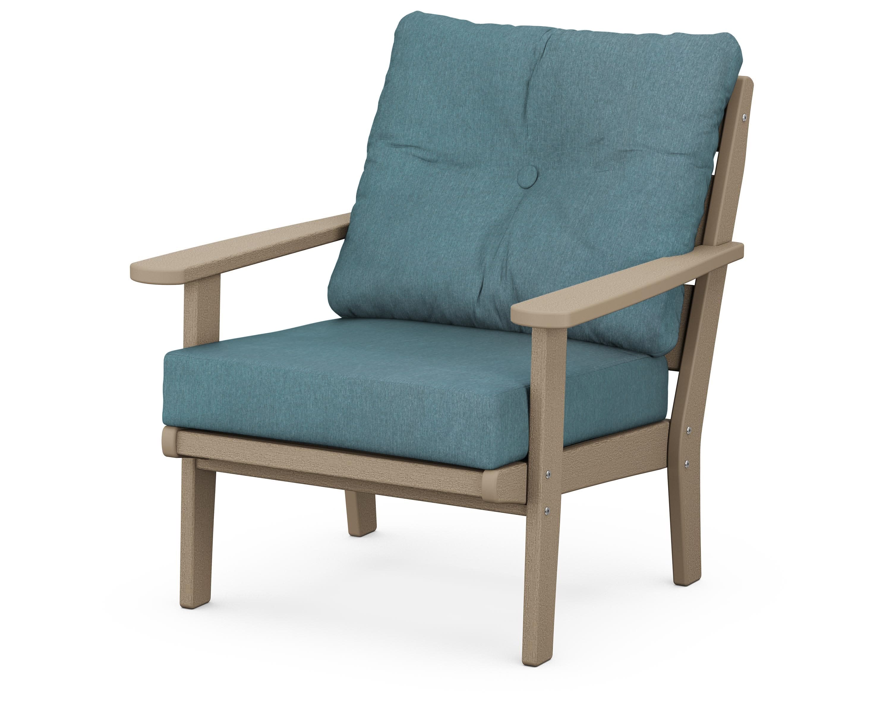 Lakeside Deep Seating Chair in Vintage Sahara / Ocean Teal