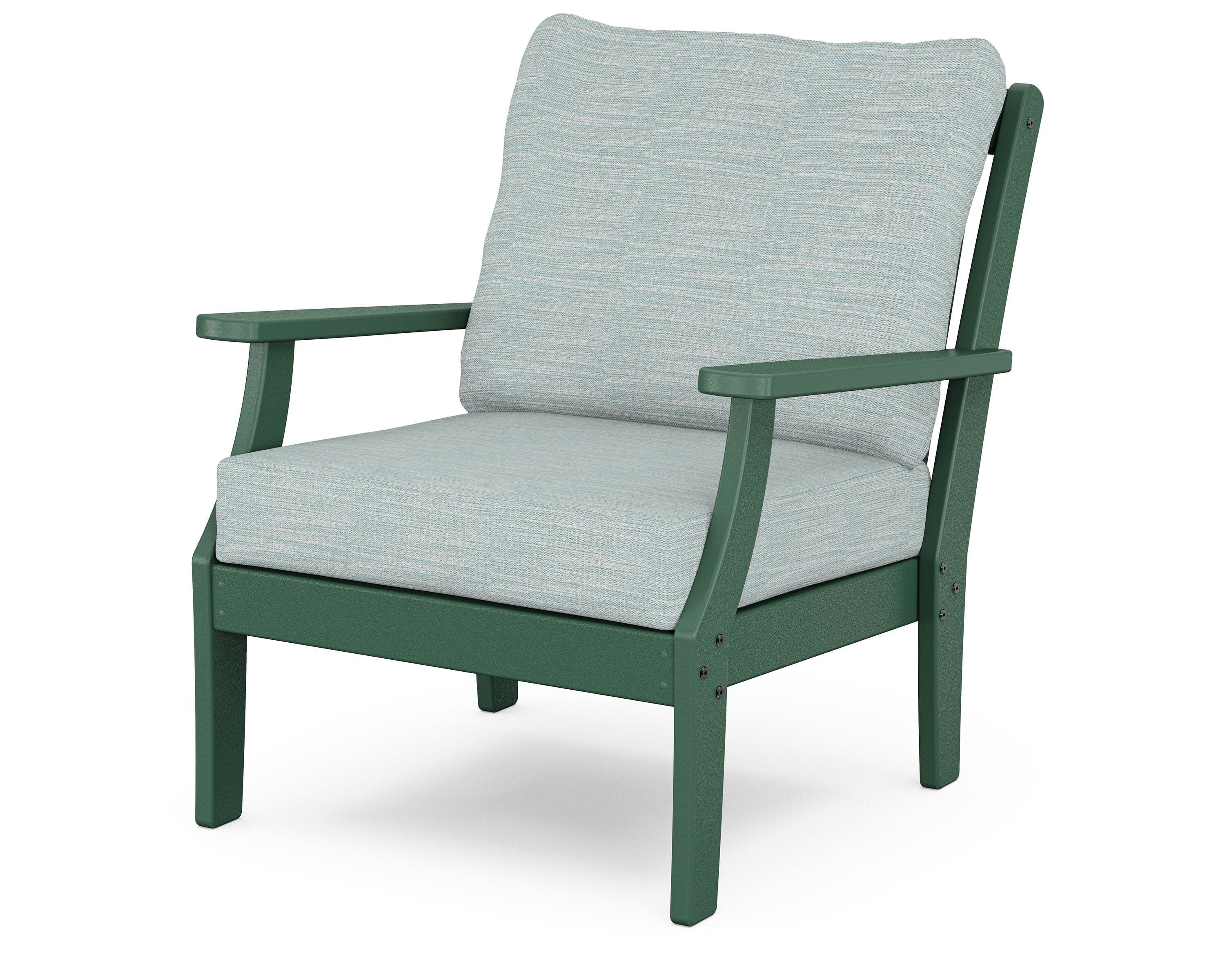 Braxton Deep Seating Chair in Green / Soothe Mist