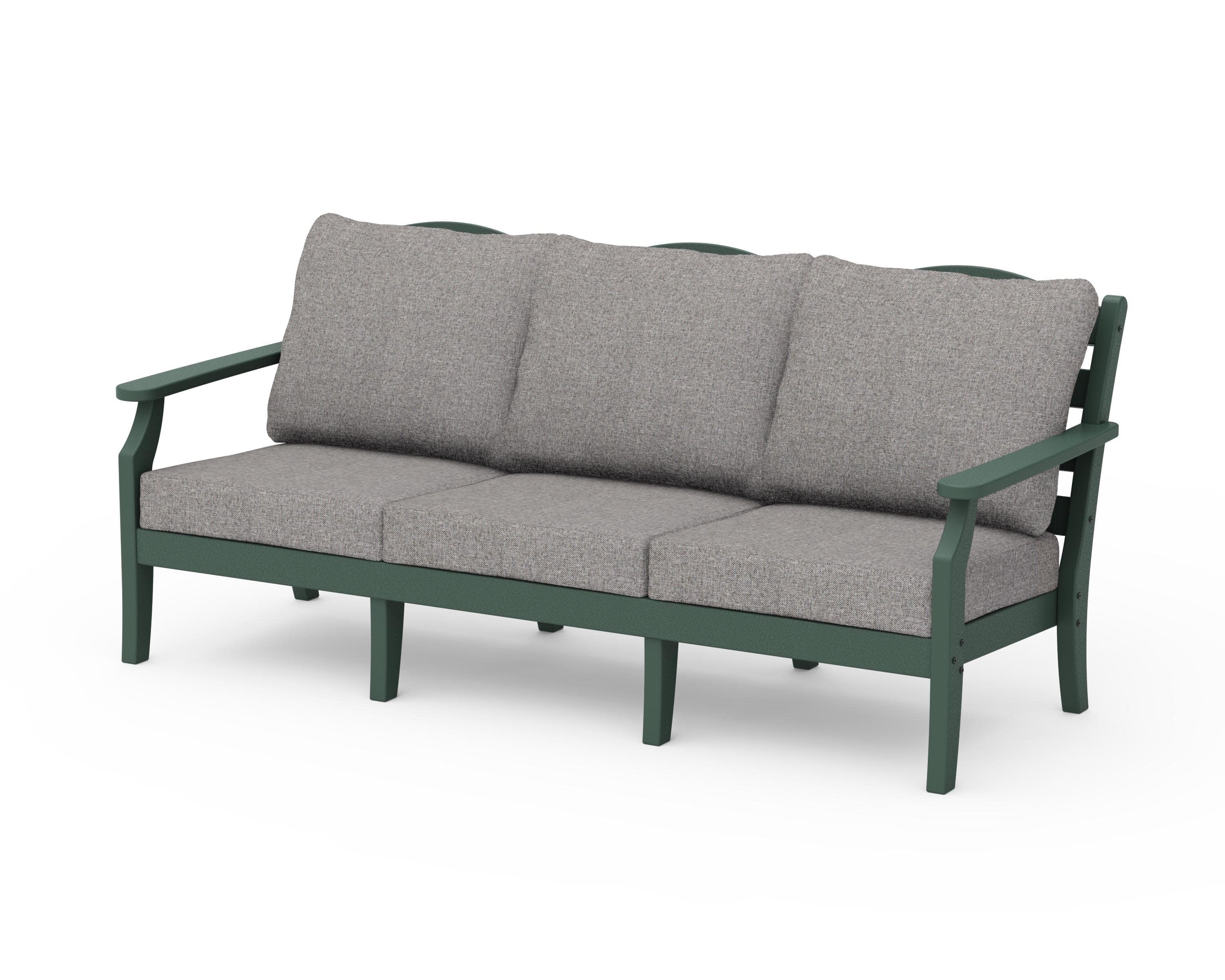 Savannah Deep Seating Sofa in Green / Grey Mist