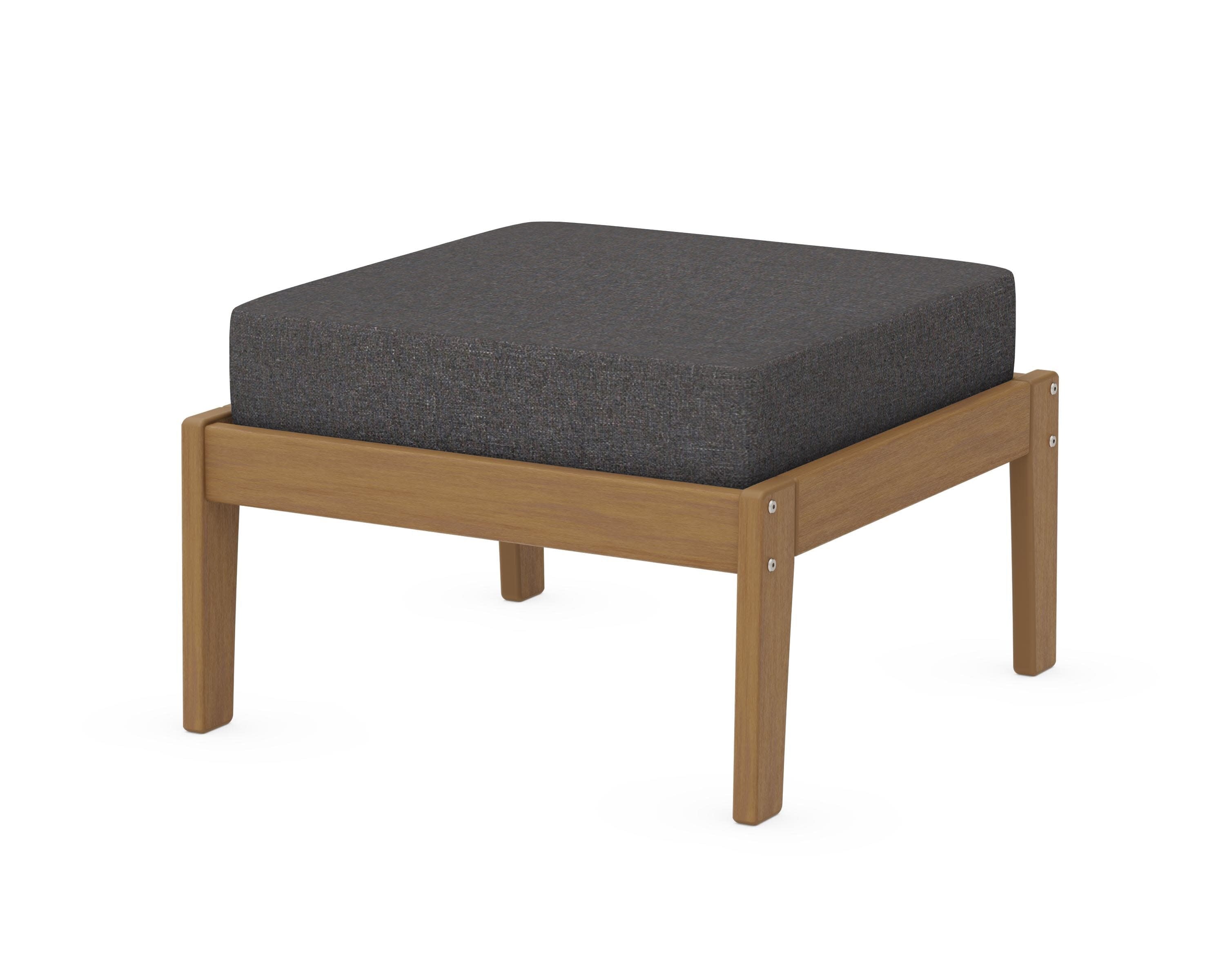 Deep Seating Ottoman in Natural / Ash Charcoal