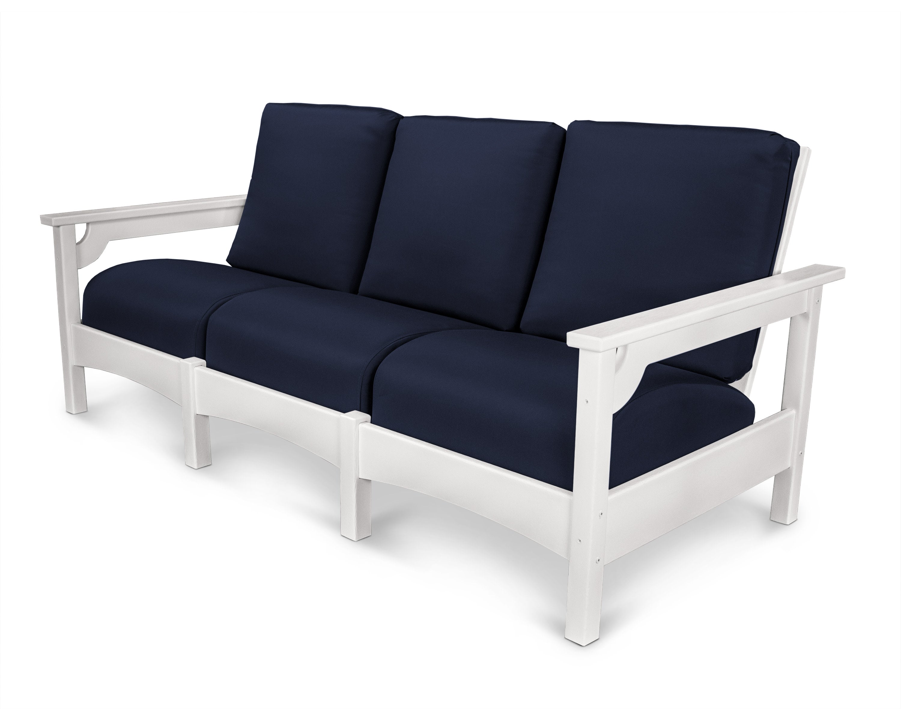 Club Sofa in White / Navy