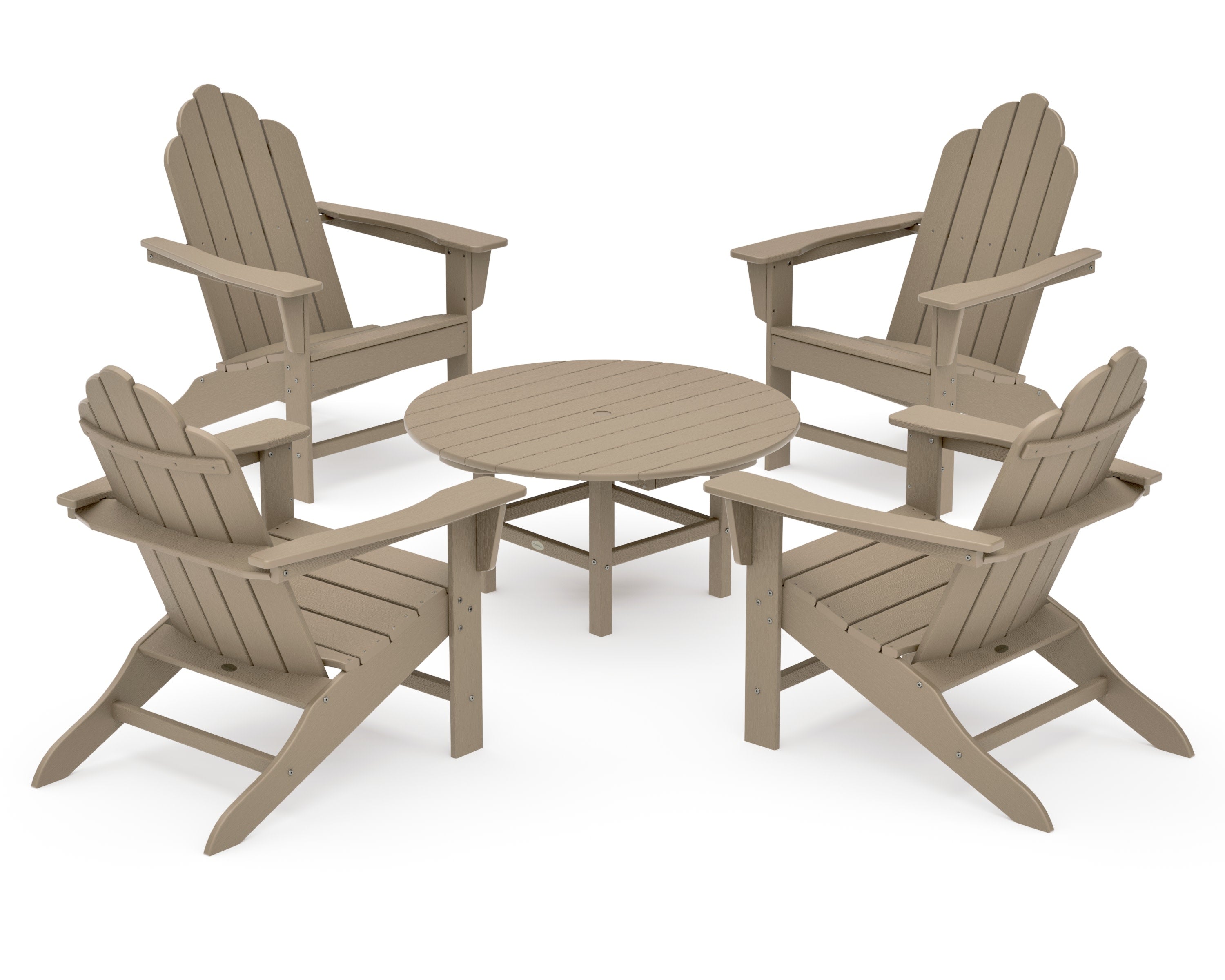 Long Island Adirondack 5-Piece Conversation Group in Vintage Sahara