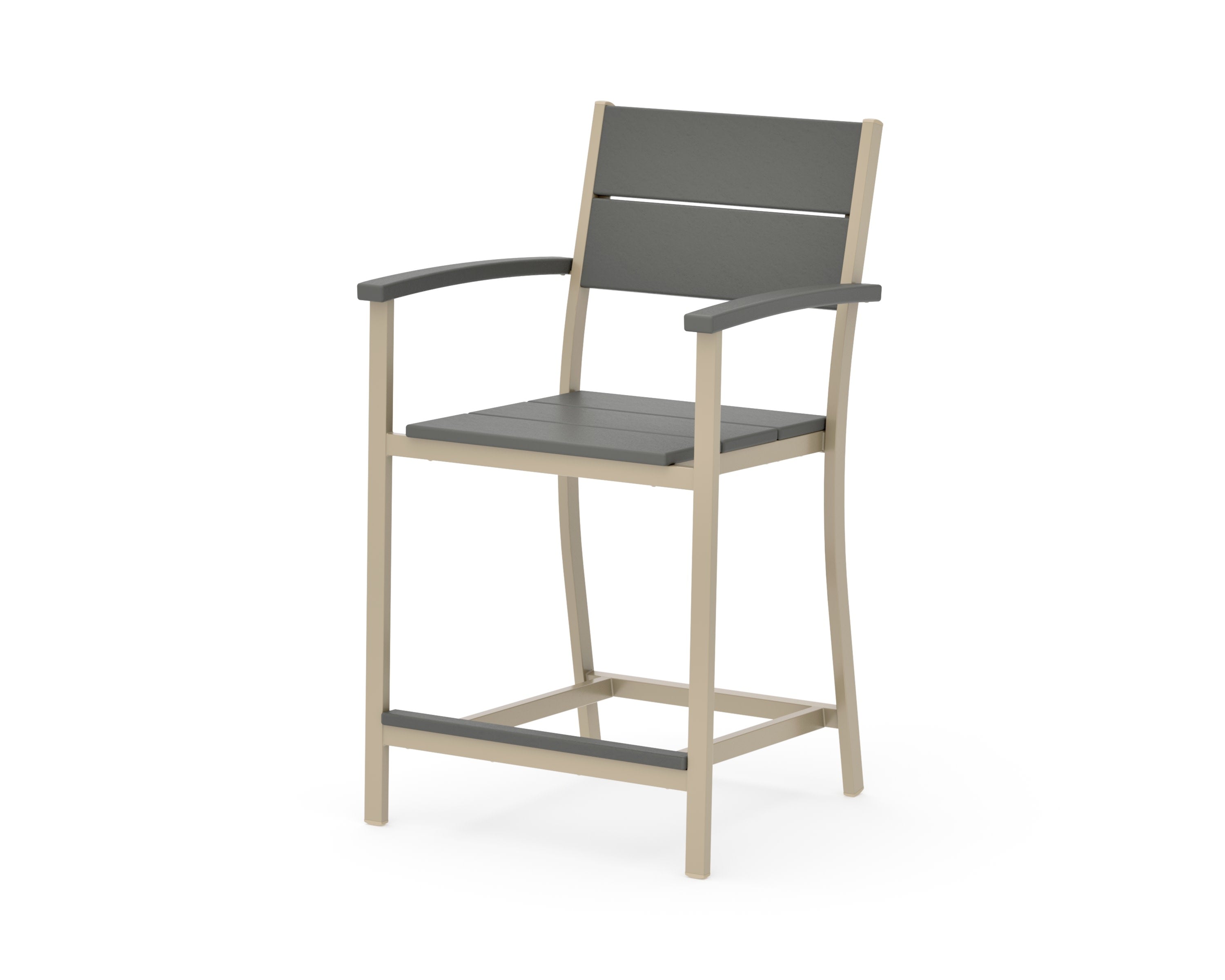 Main Street Counter Arm Chair in Sand / Slate Grey