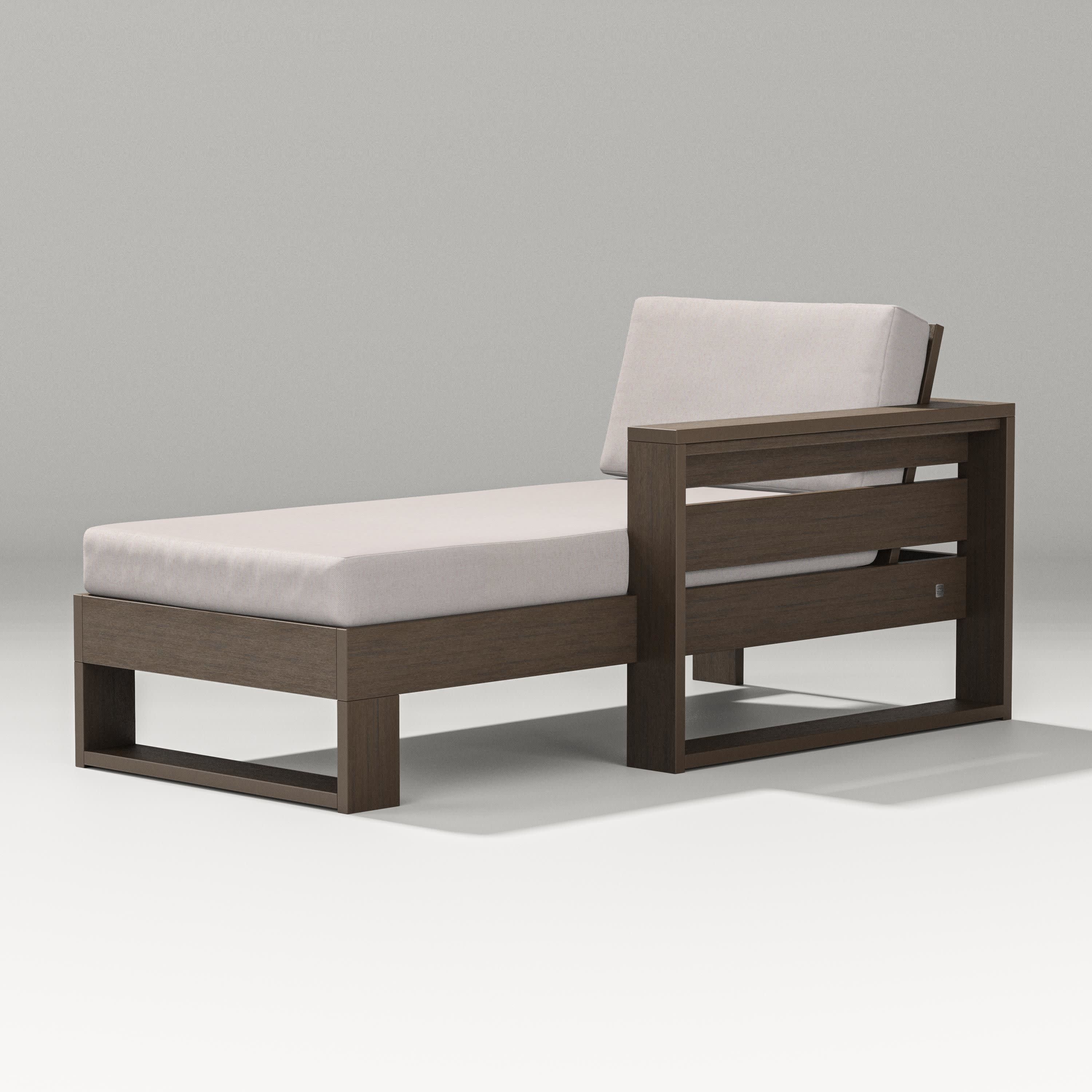 Latitude Modular Right Arm Chaise in Kona / Dune Burlap