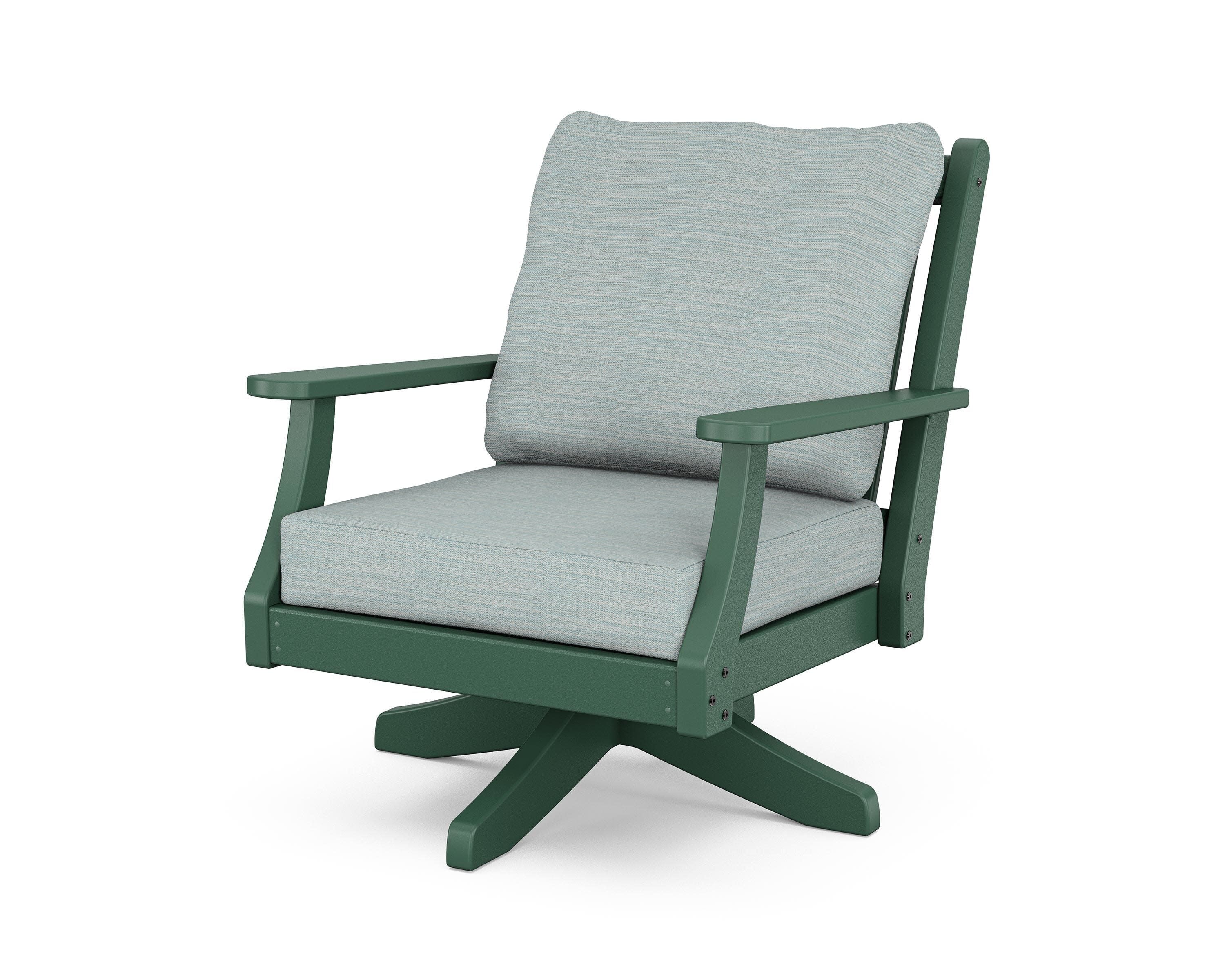 Wovendale Deep Seating Swivel Chair in Green / Soothe Mist